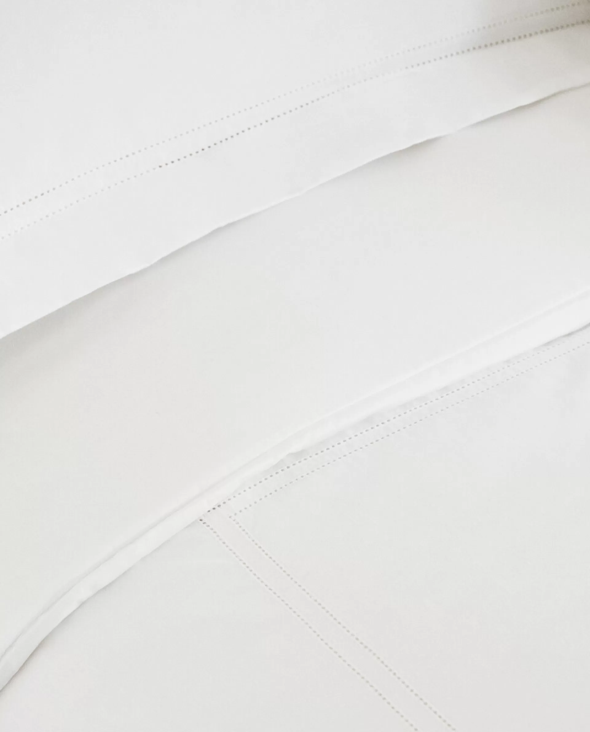 ZARA Home (500 Thread Count) Sateen Duvet Cover With Double Hemstitching White Hot