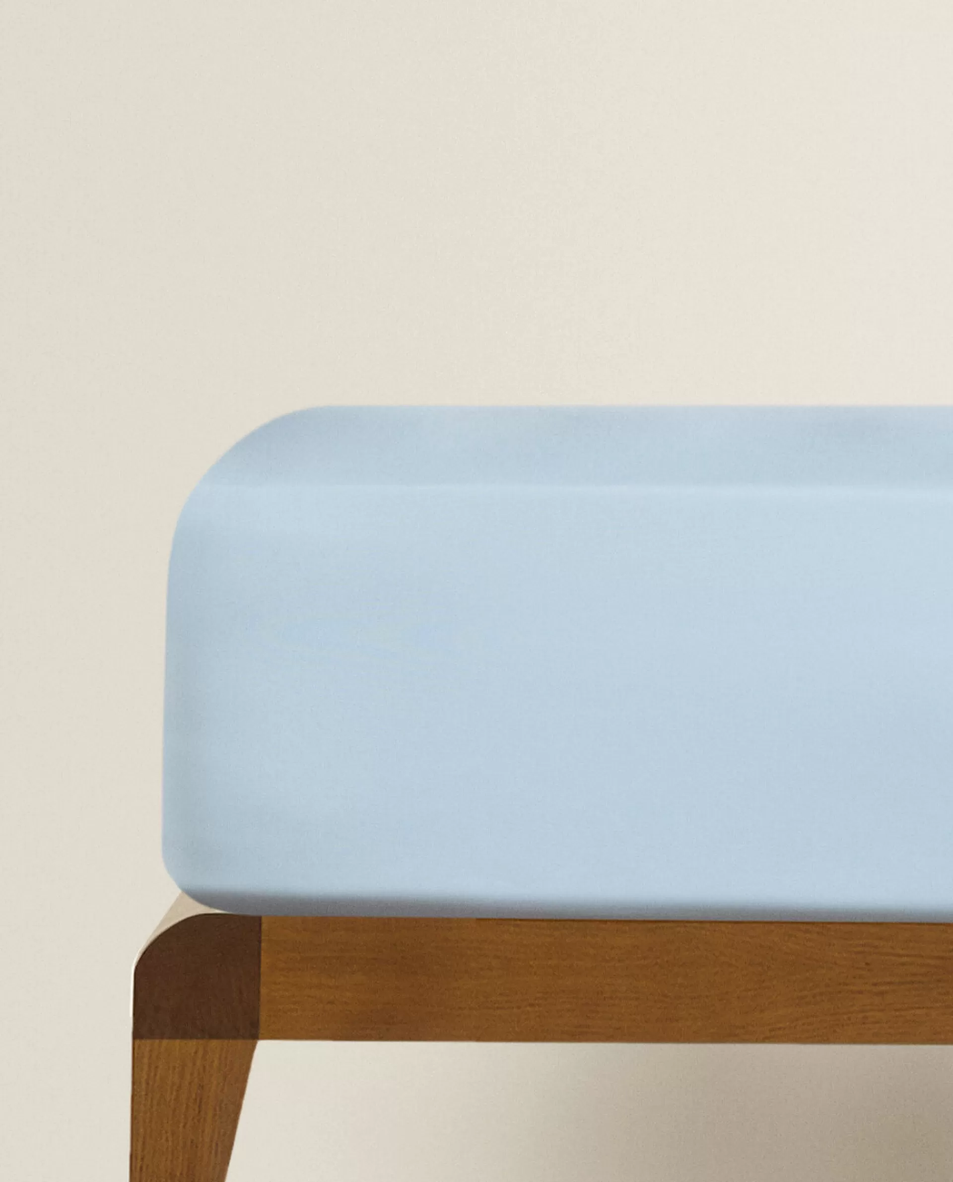 ZARA Home (300 Thread Count) Sateen Fitted Sheet Azul Outlet
