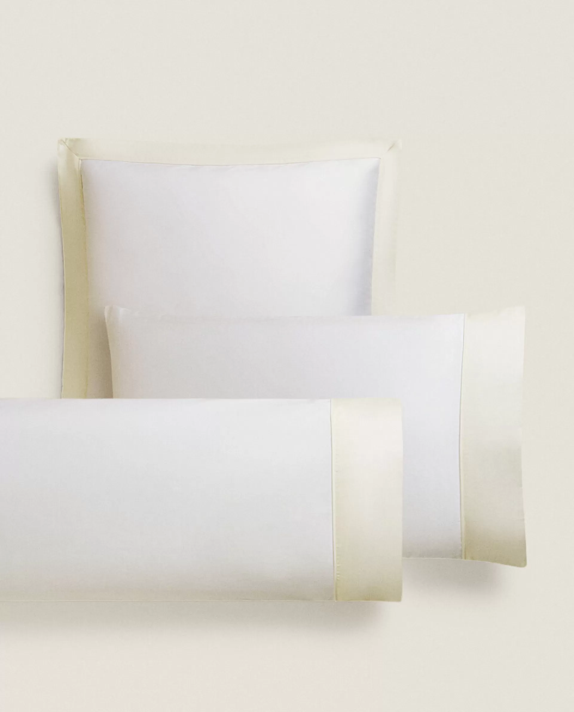 ZARA Home (500 Thread Count) Sateen Pillowcase Cream Sale