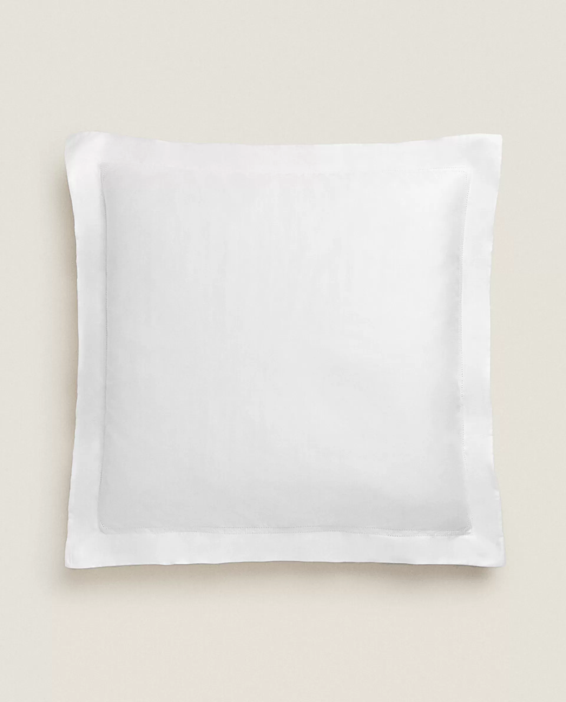 ZARA Home (500 Thread Count) Sateen Pillowcase With Double Hemstitching White Clearance