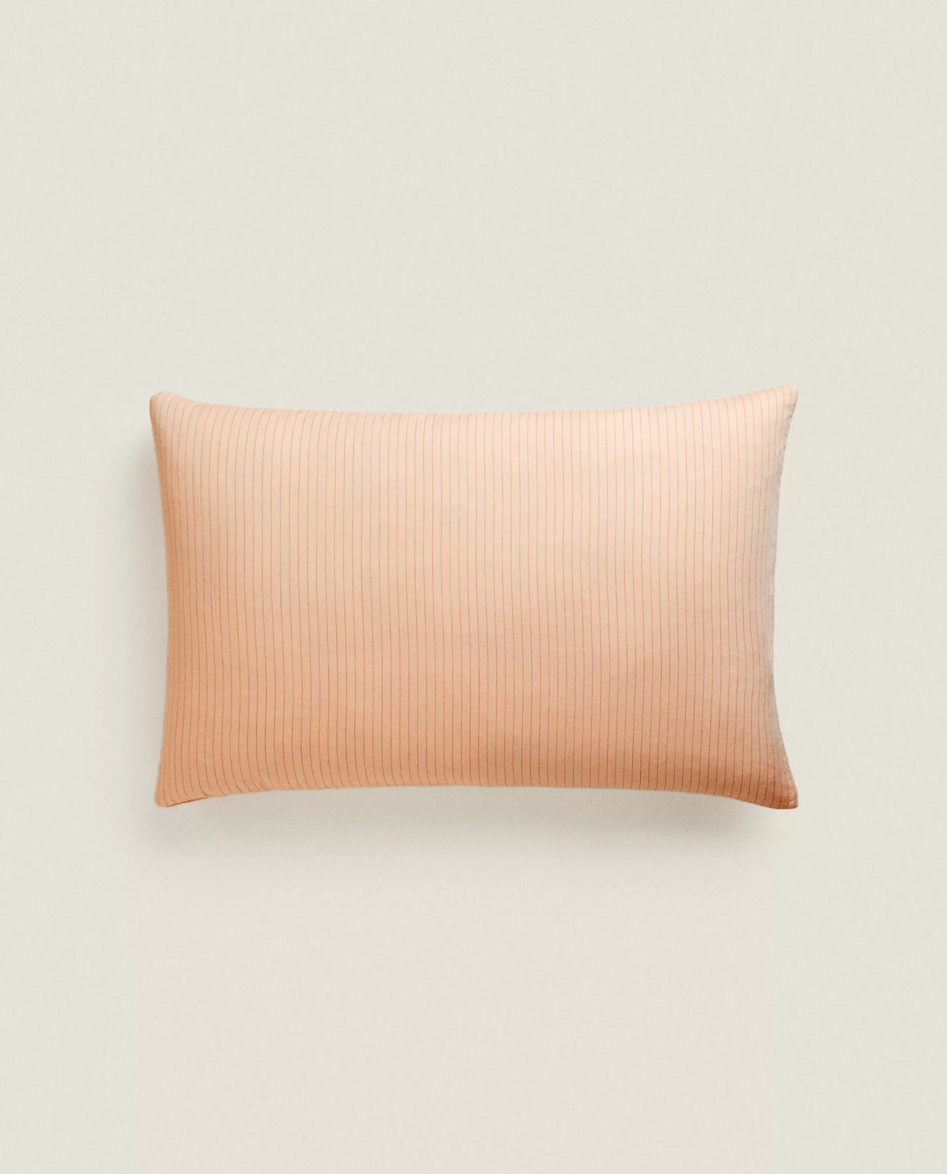 thread_count_striped_washed_sateen_pillowcase_4-7.webp ZARA Home (300 Thread Count) Striped Washed Sateen Pillowcase Coral Outlet