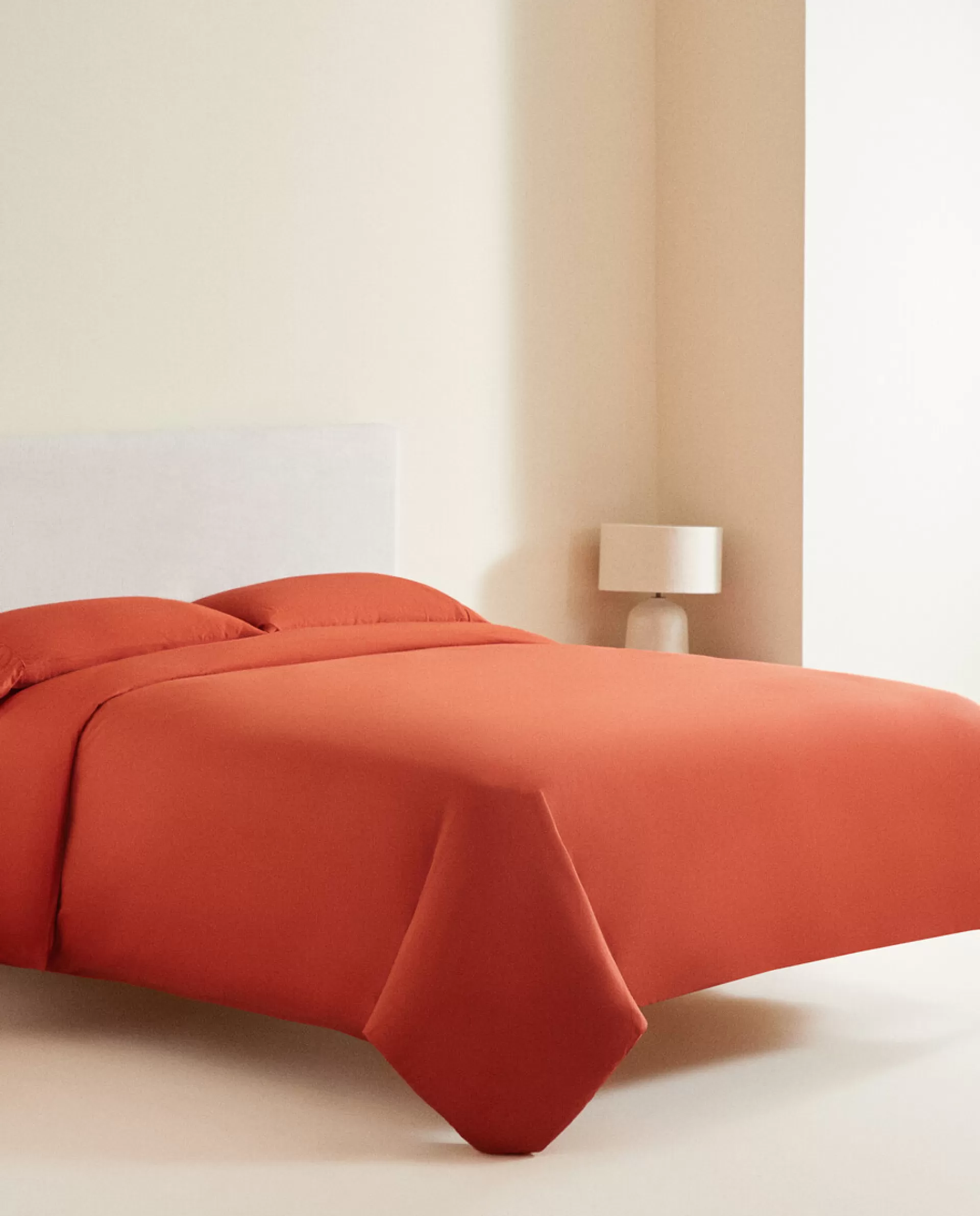 ZARA Home (300 Thread Count) Washed Sateen Duvet Cover Coral Best