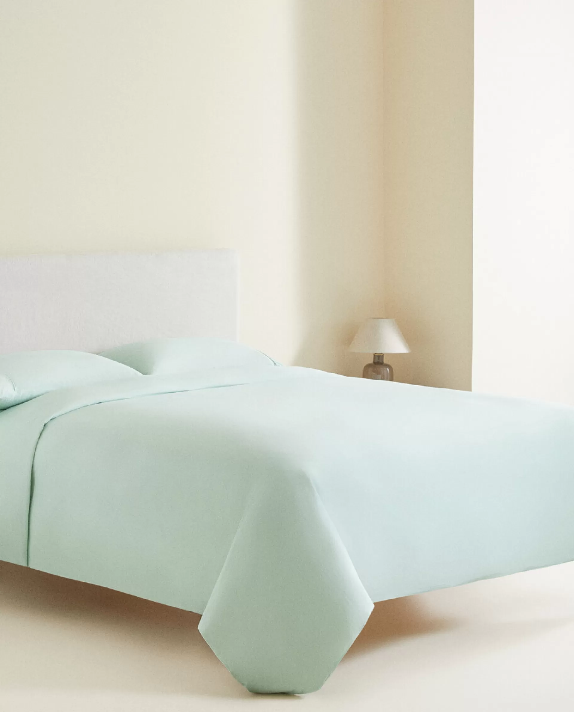 ZARA Home (300 Thread Count) Washed Sateen Duvet Cover Green Cheap