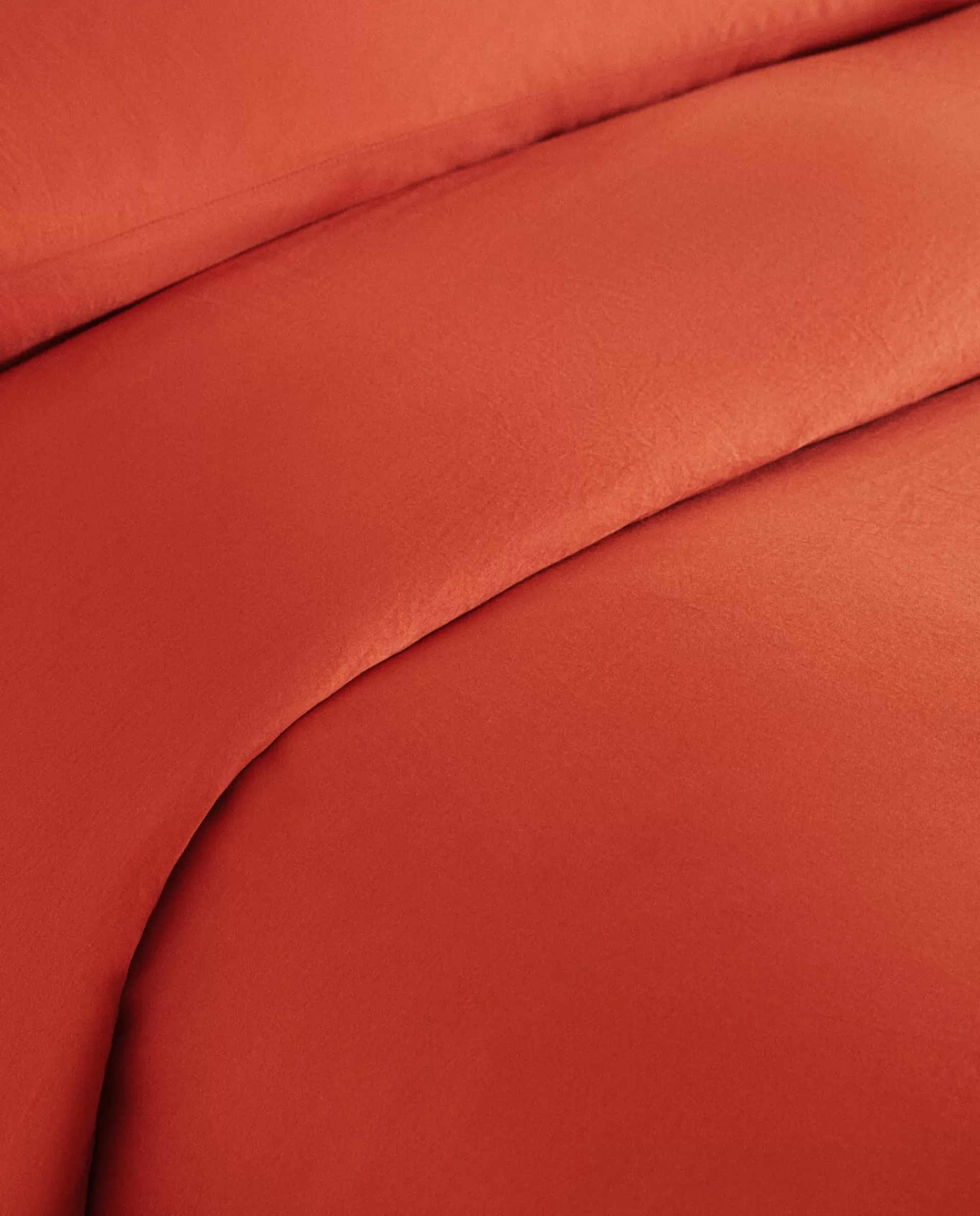 ZARA Home (300 Thread Count) Washed Sateen Duvet Cover Coral Best