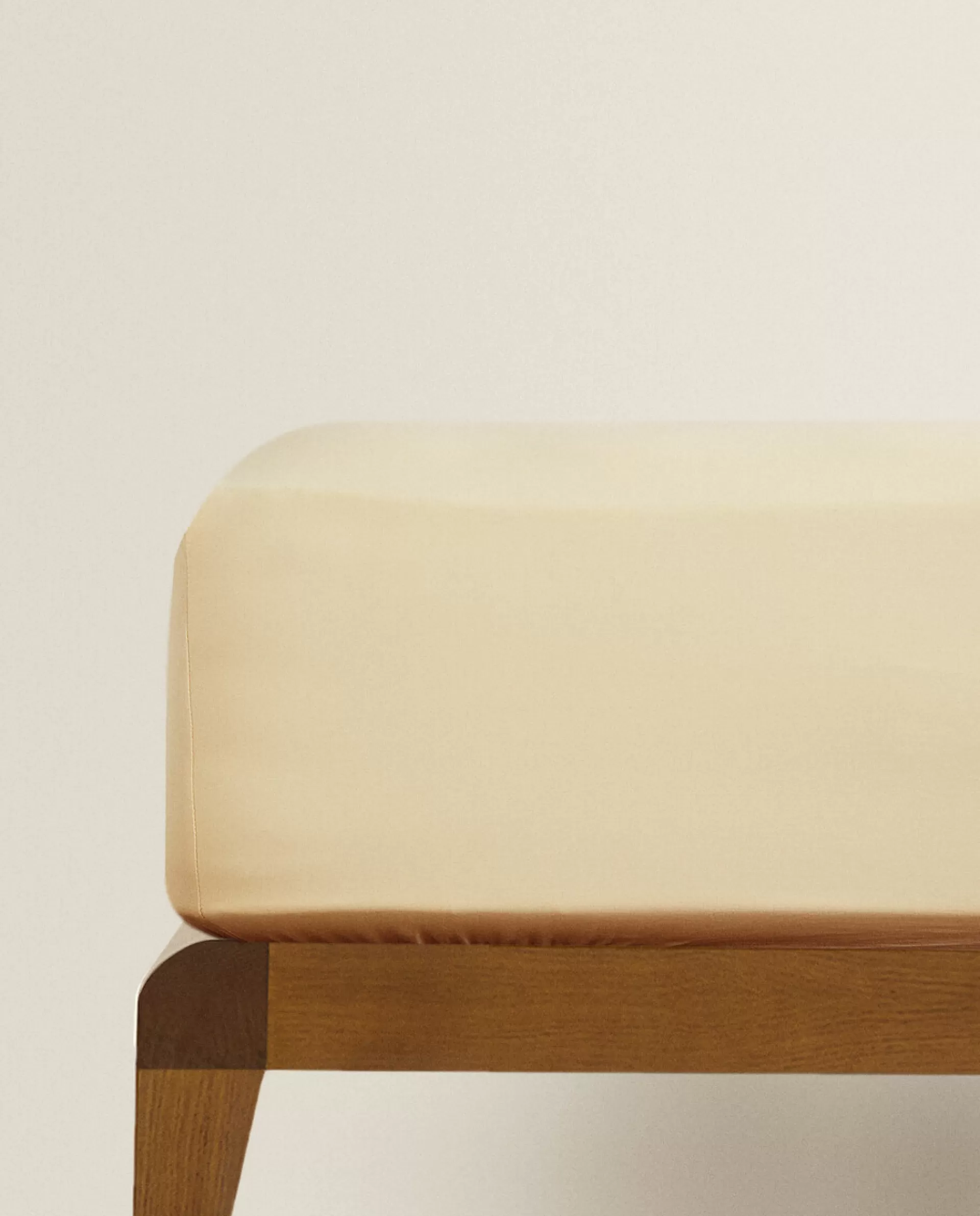 ZARA Home (300 Thread Count) Washed Sateen Fitted Sheet Butter Yellow Discount