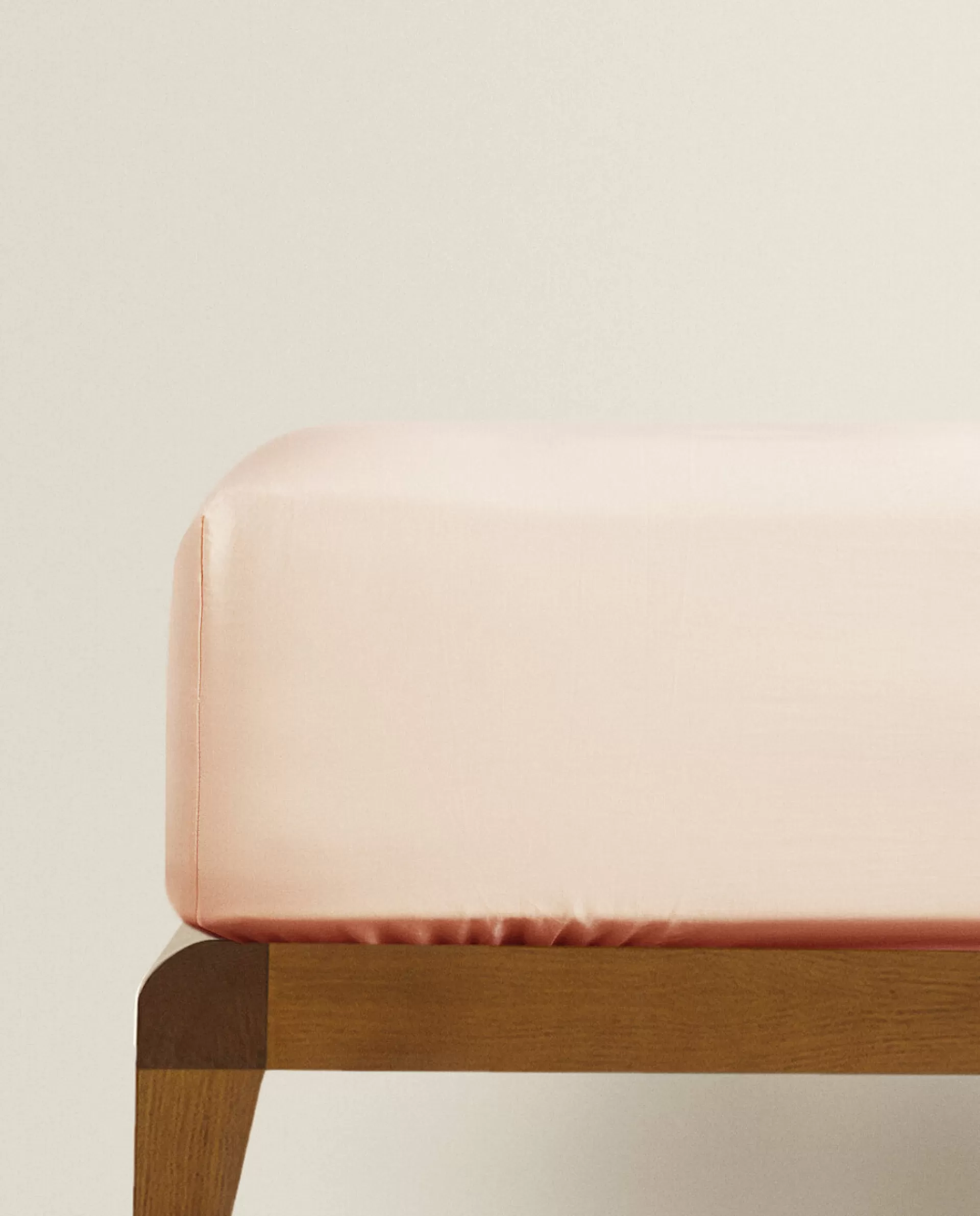 ZARA Home (300 Thread Count) Washed Sateen Fitted Sheet Peach Outlet