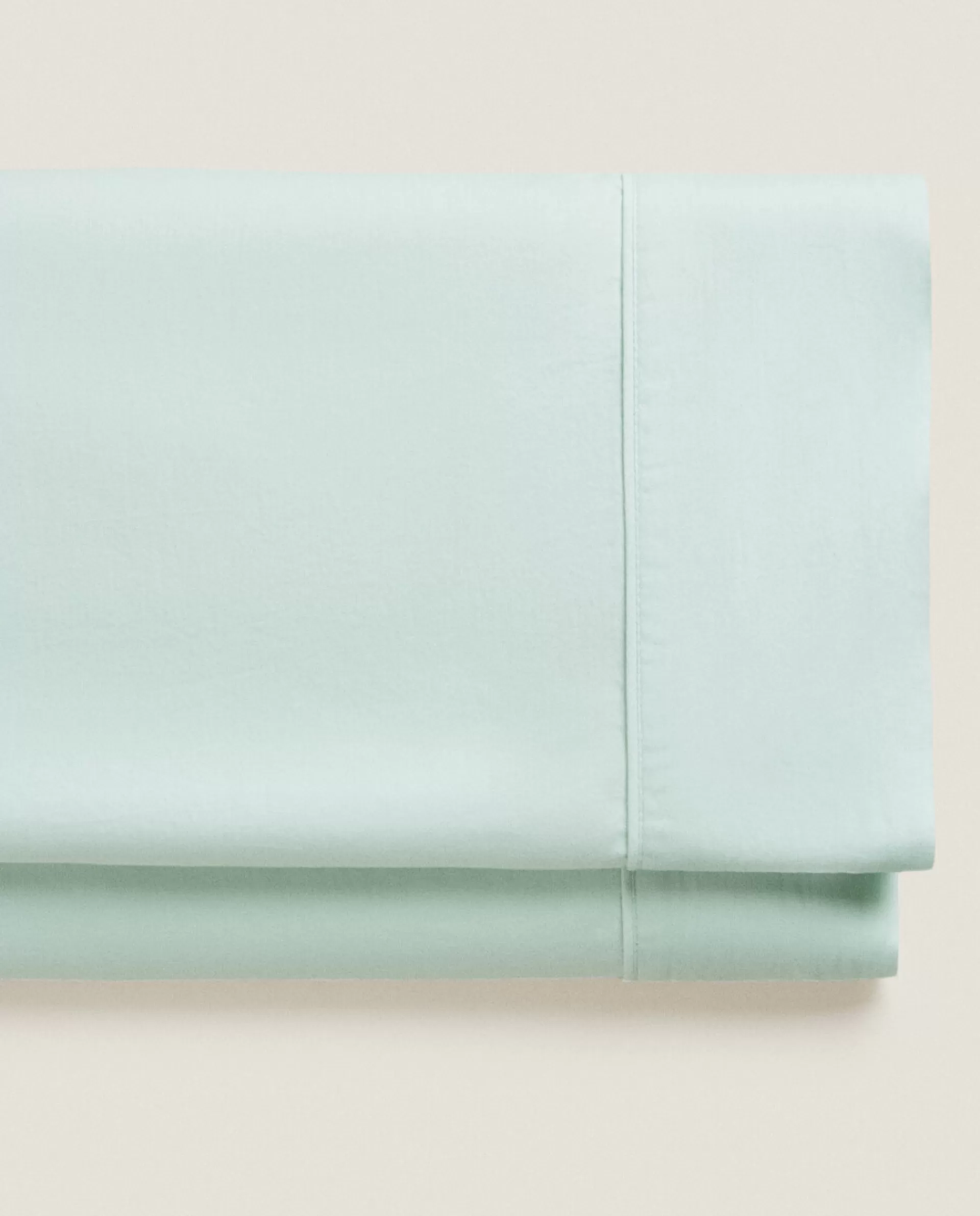 ZARA Home (300 Thread Count) Washed Sateen Flat Sheet Green Best
