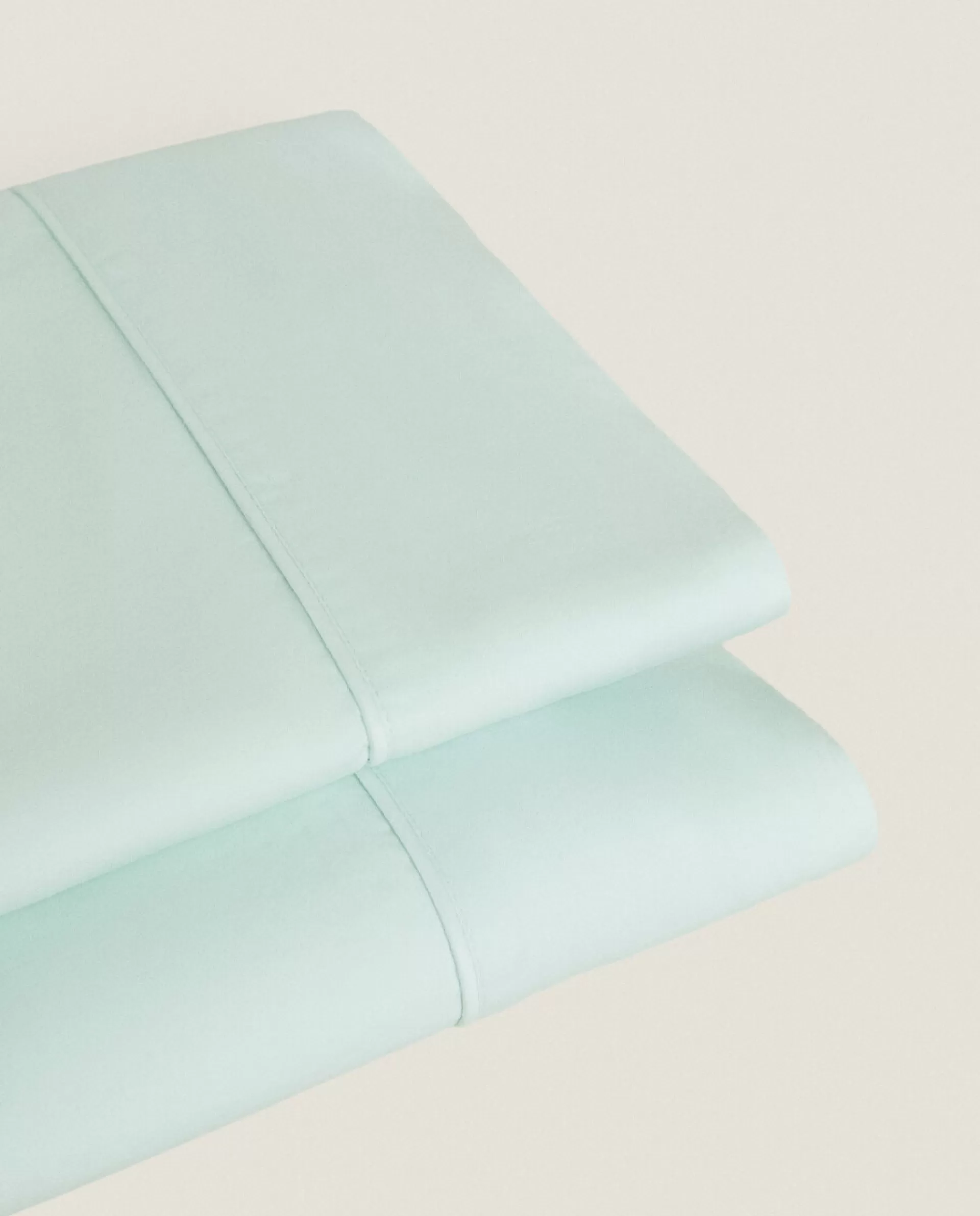 ZARA Home (300 Thread Count) Washed Sateen Flat Sheet Green Best