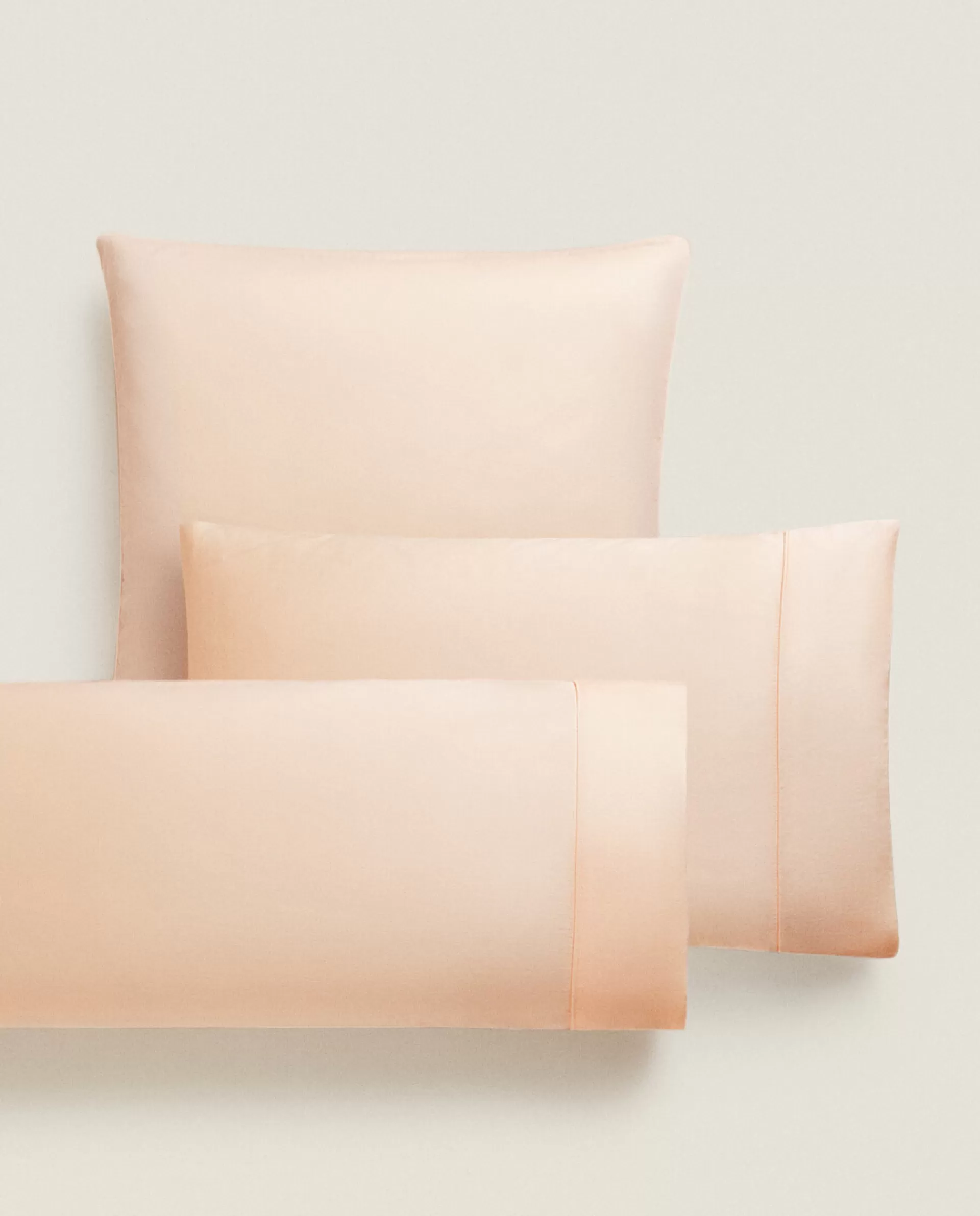 ZARA Home (300 Thread Count) Washed Sateen Pillowcase Peach Flash Sale