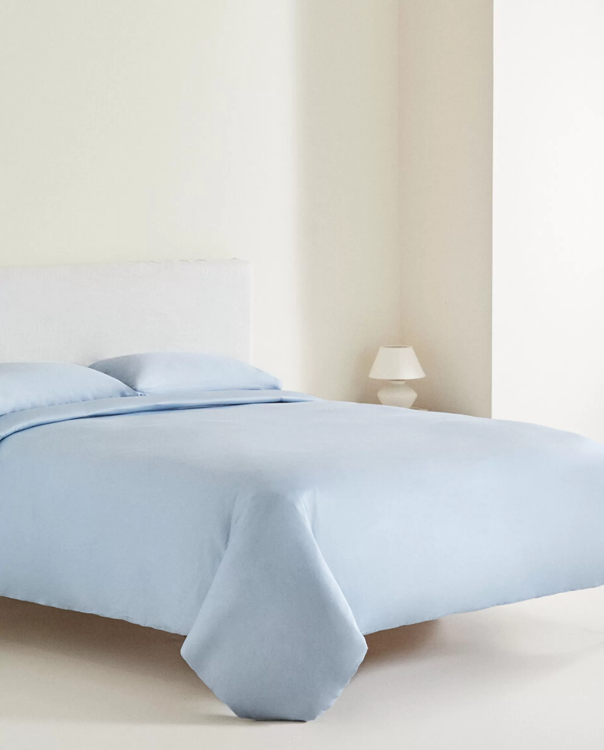 ZARA Home (300-Thread-Count) Cotton Sateen Duvet Cover Blue Shop