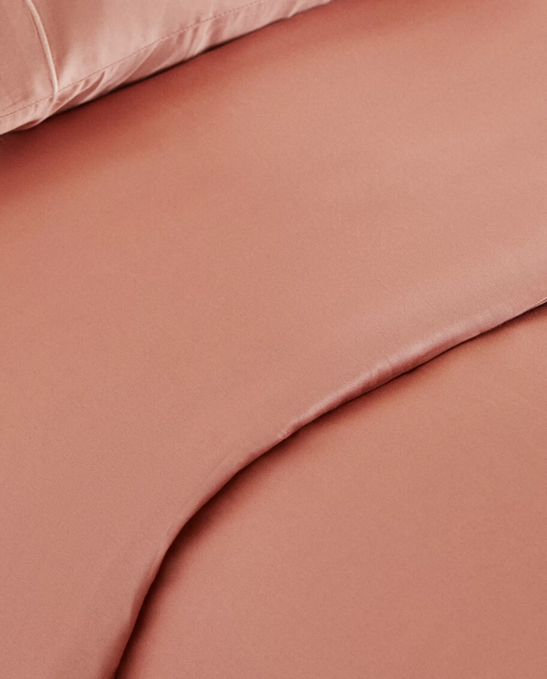 ZARA Home (300-Thread-Count) Cotton Sateen Duvet Cover Pink Sale