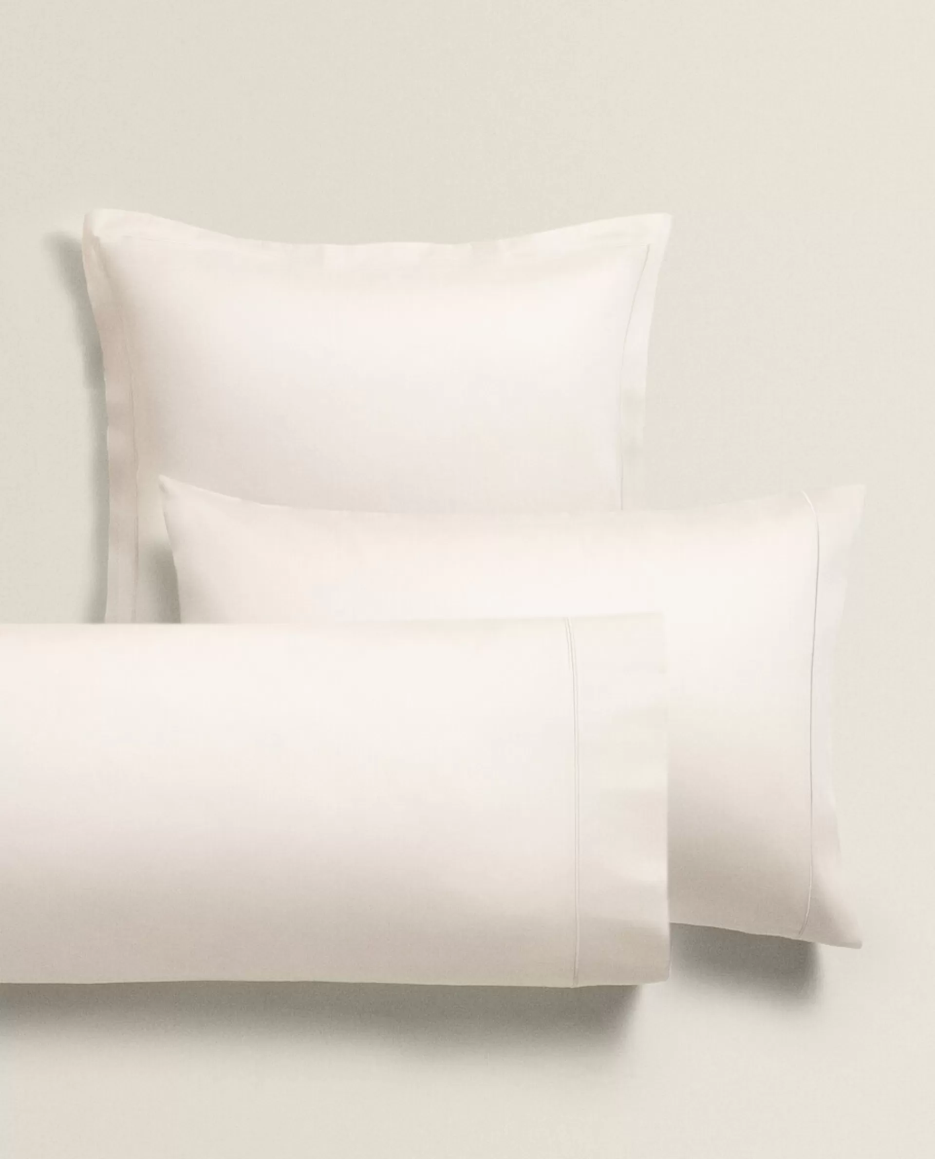ZARA Home (300-Thread-Count) Cotton Sateen Pillowcase Beige Best