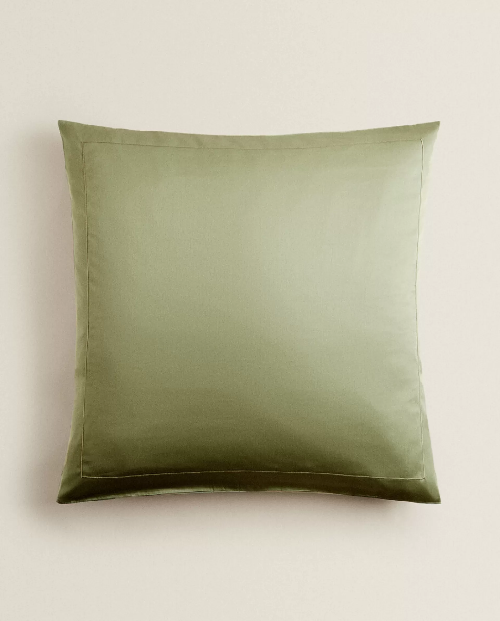 ZARA Home (300-Thread-Count) Cotton Sateen Pillowcase Green Shop