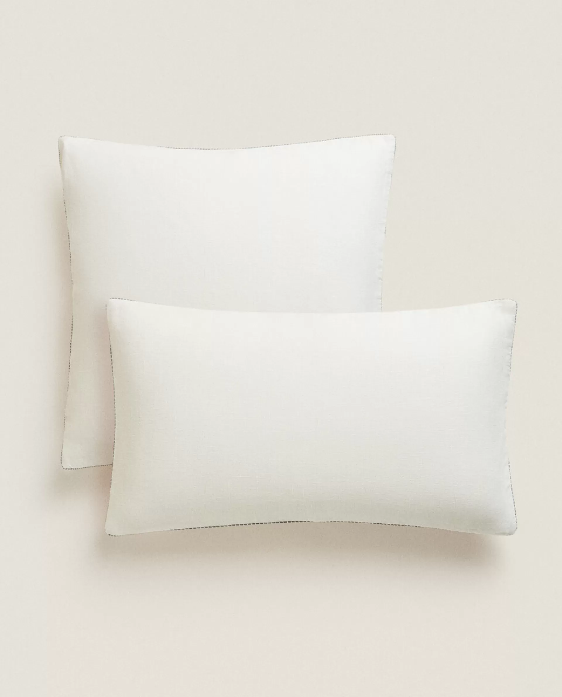 ZARA Home Throw Pillow Cover With Backstitching White Cheap