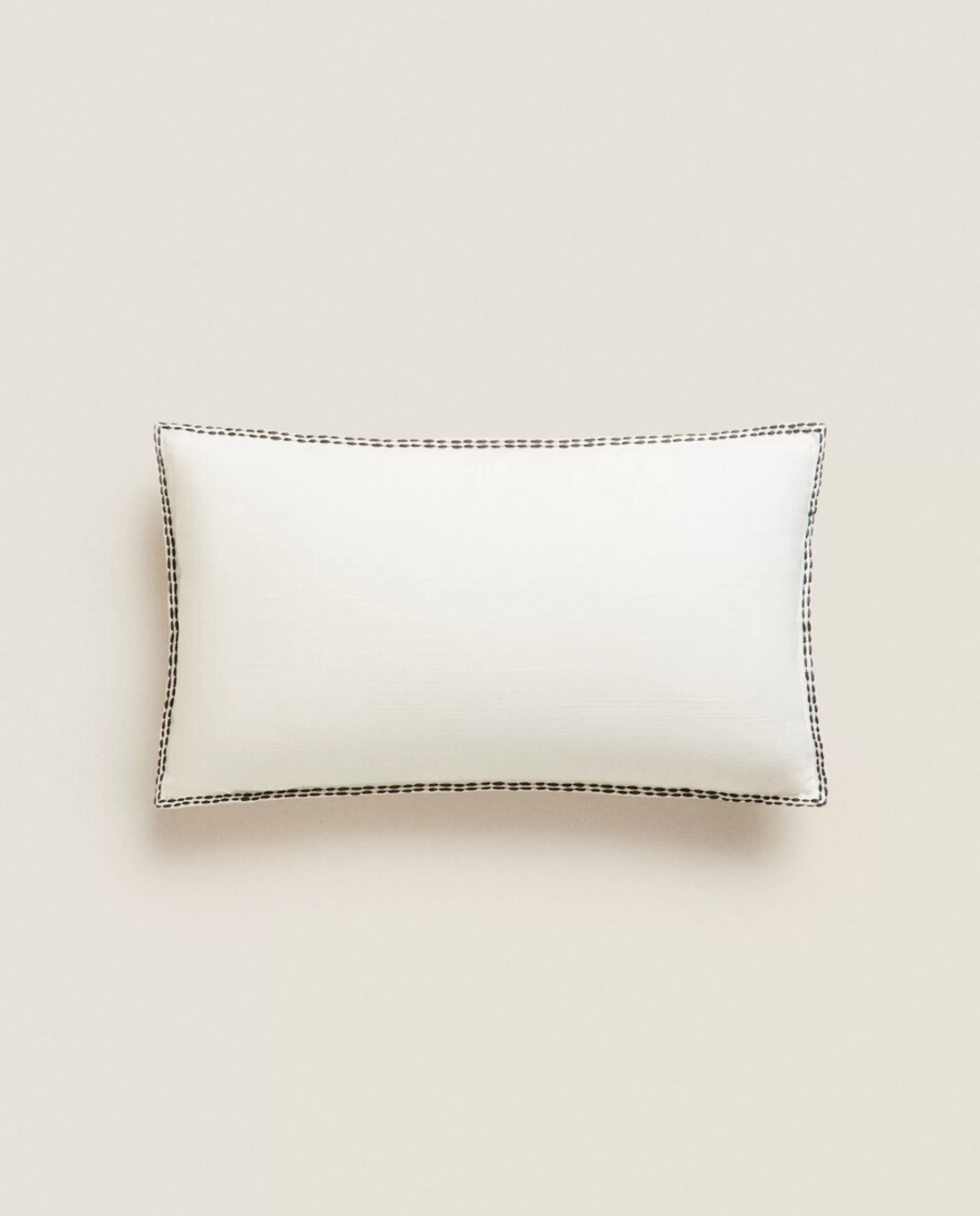 ZARA Home Throw Pillow Cover With Backstitching White Shop
