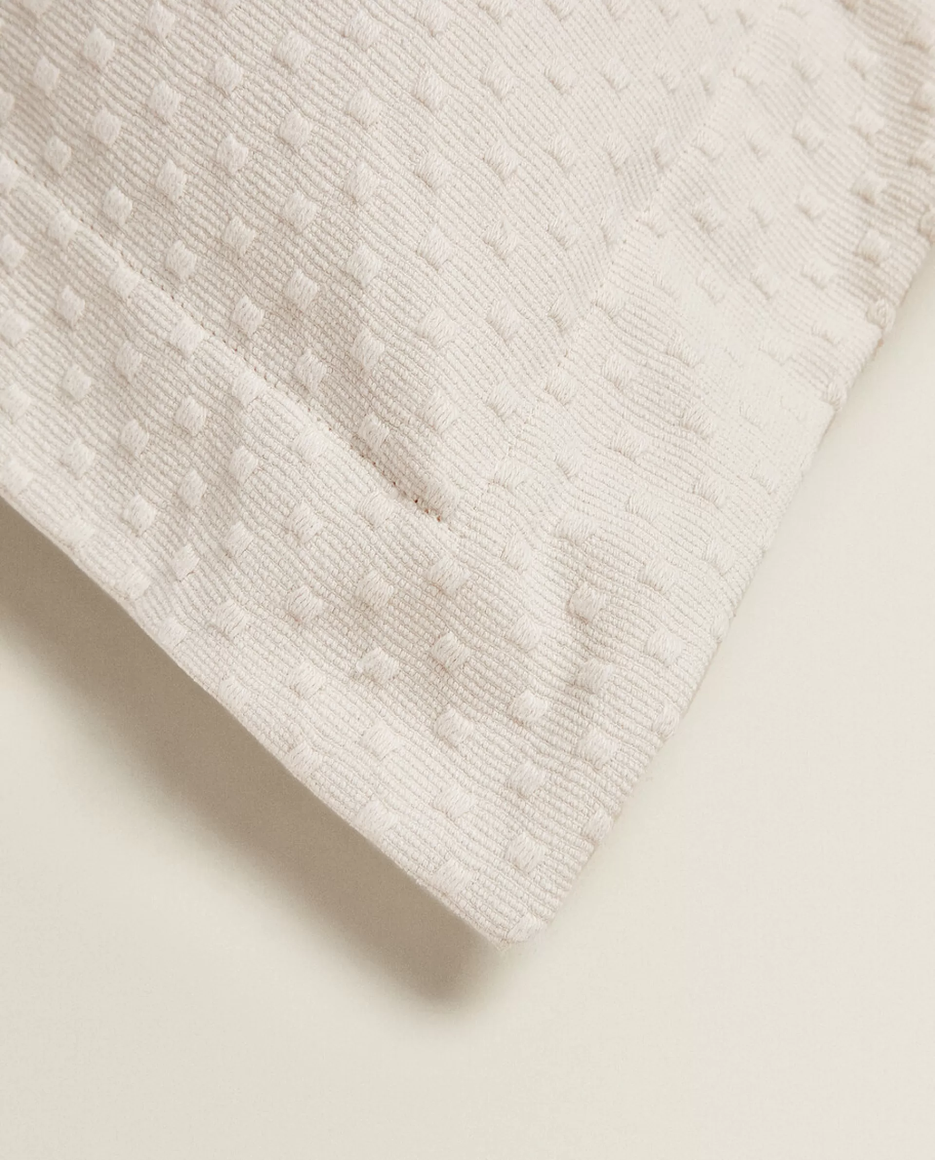 ZARA Home Throw Pillow Cover With Polka Dot Design Beige Discount