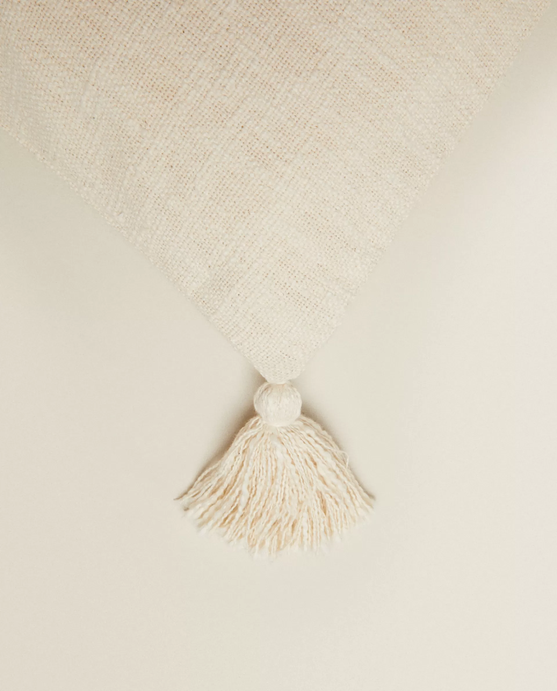 ZARA Home Throw Pillow Cover With Tassels Cream Best