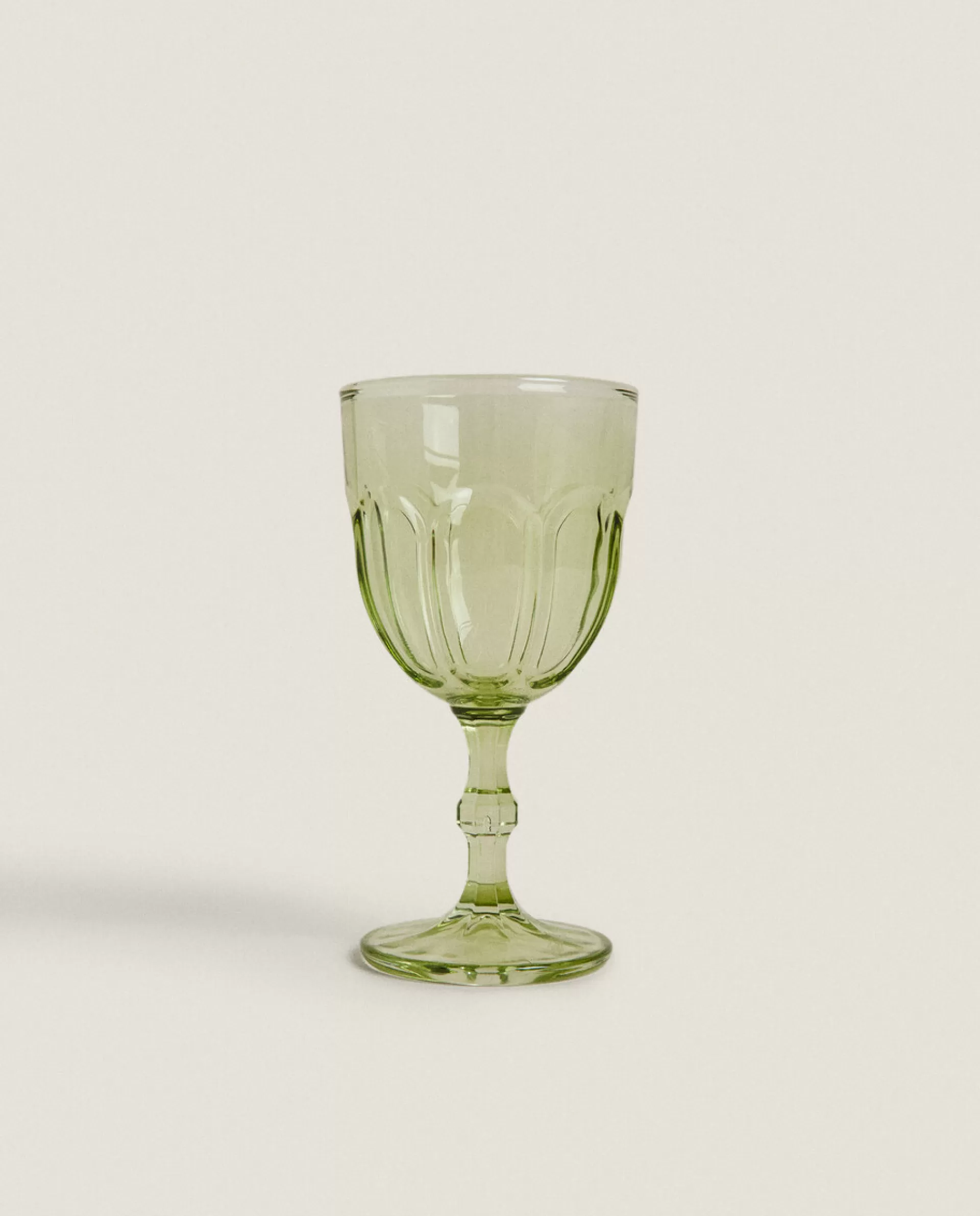 ZARA Home Transparent Water Glass Green Sale