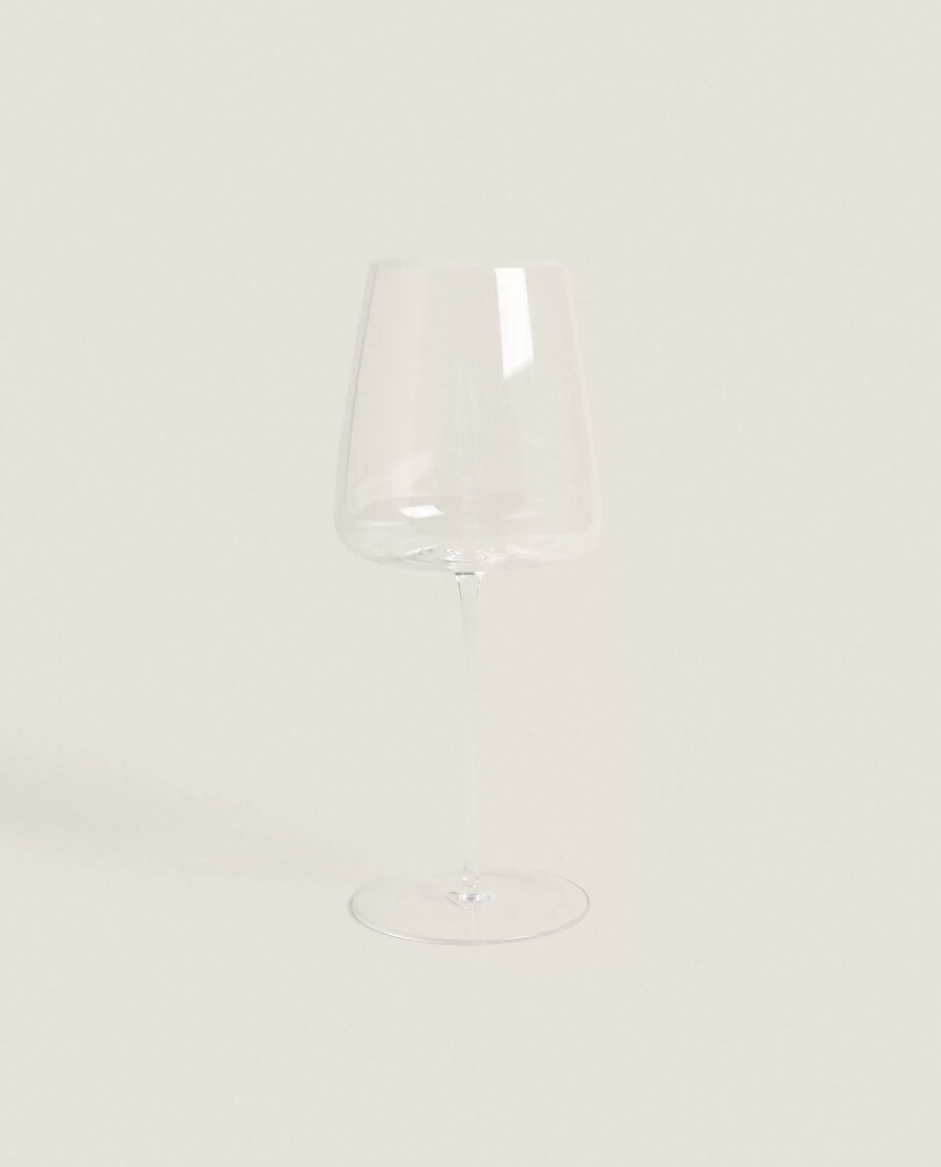 ZARA Home Ultra Lightweight Glass Wine Glass Transparent New