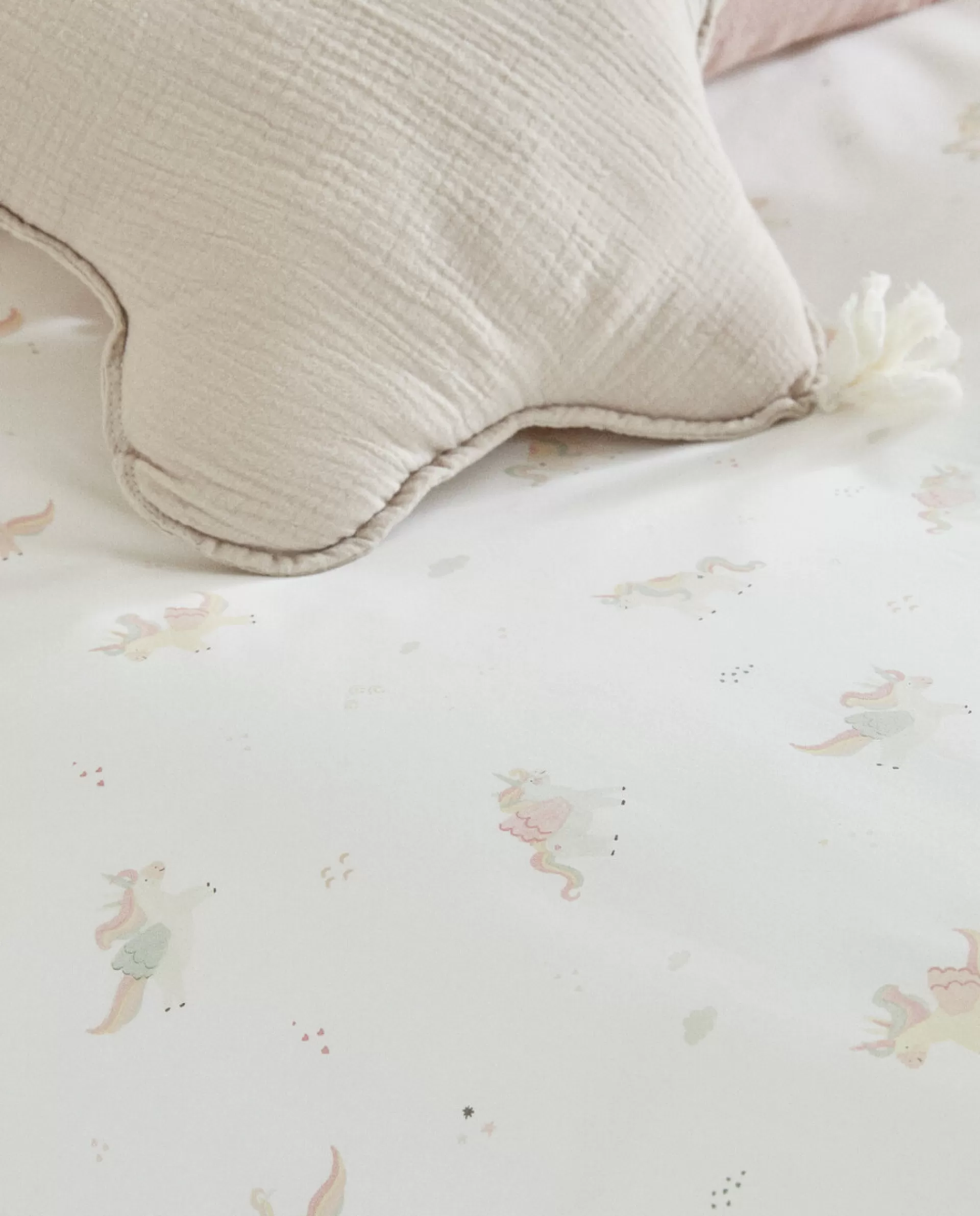 ZARA Home Unicorn Print Duvet Cover Pink Discount