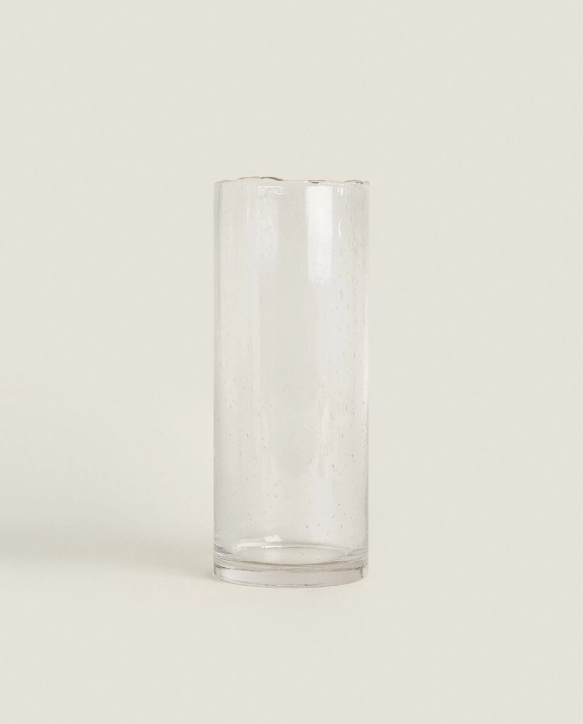 ZARA Home Vase With Gold Rim Transparent Hot