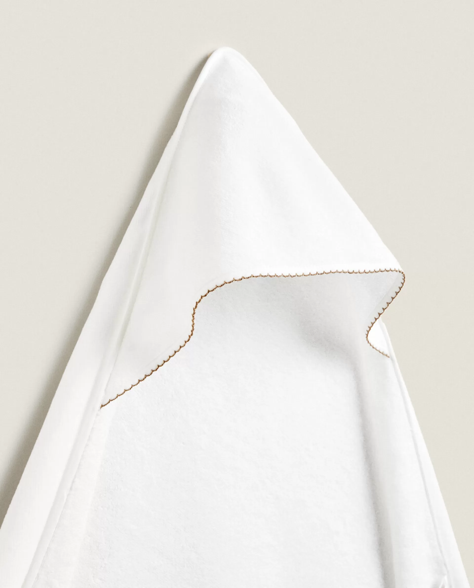 ZARA Home Velour Cape With Trim Detail White Best Sale