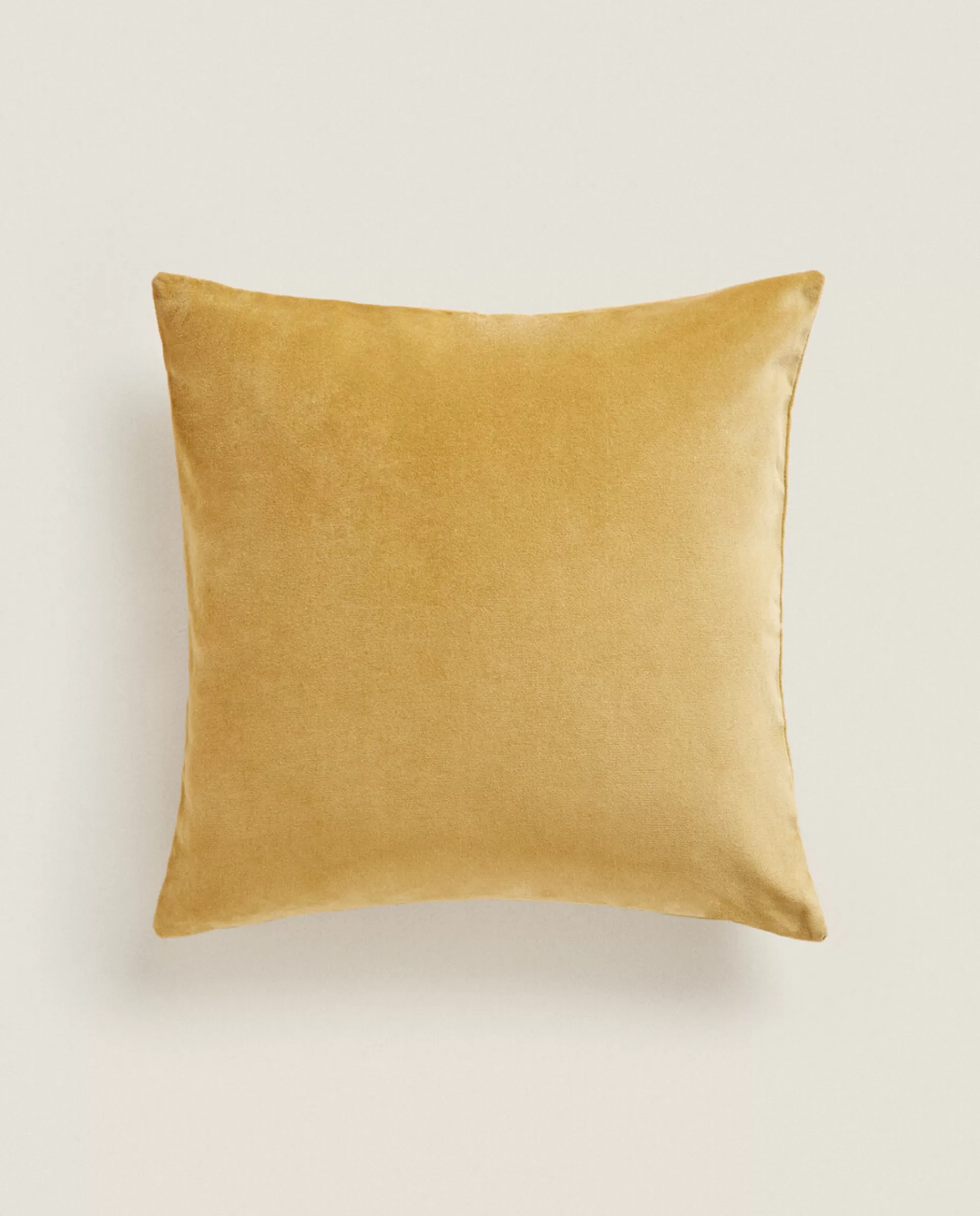ZARA Home Velvet Throw Pillow Cover Mustard Yellow Flash Sale