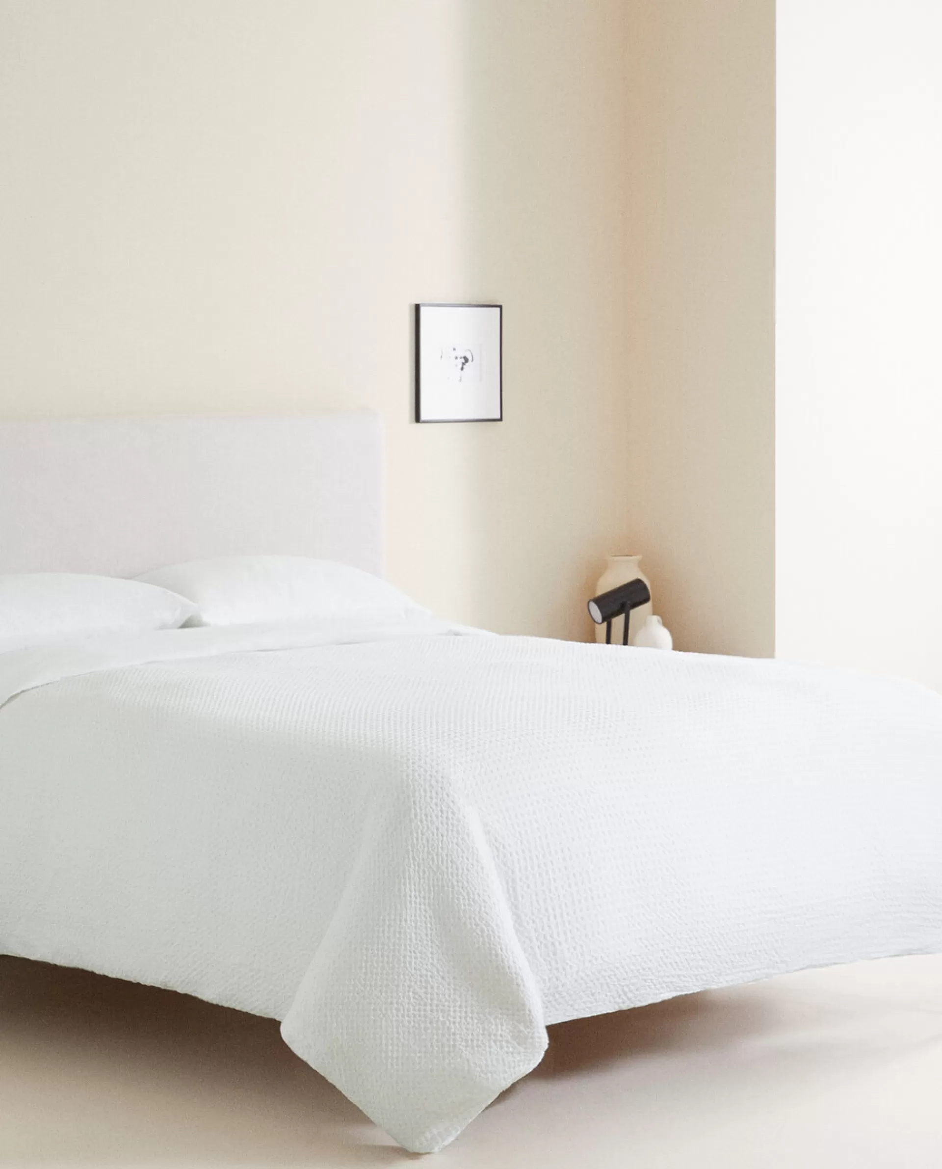 ZARA Home Waffle-Knit Duvet Cover White Store