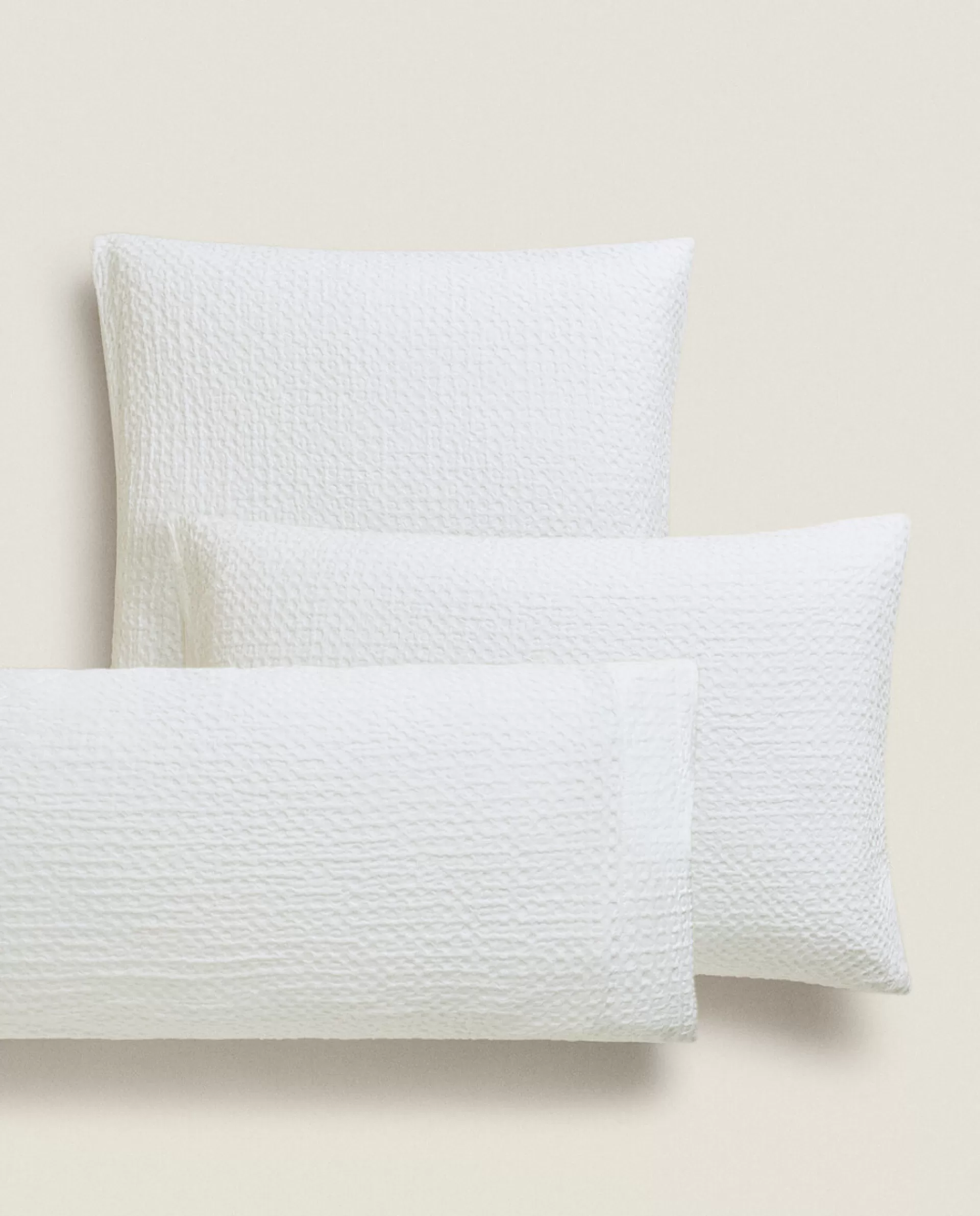 ZARA Home Waffle-Knit Pillowcase White Store