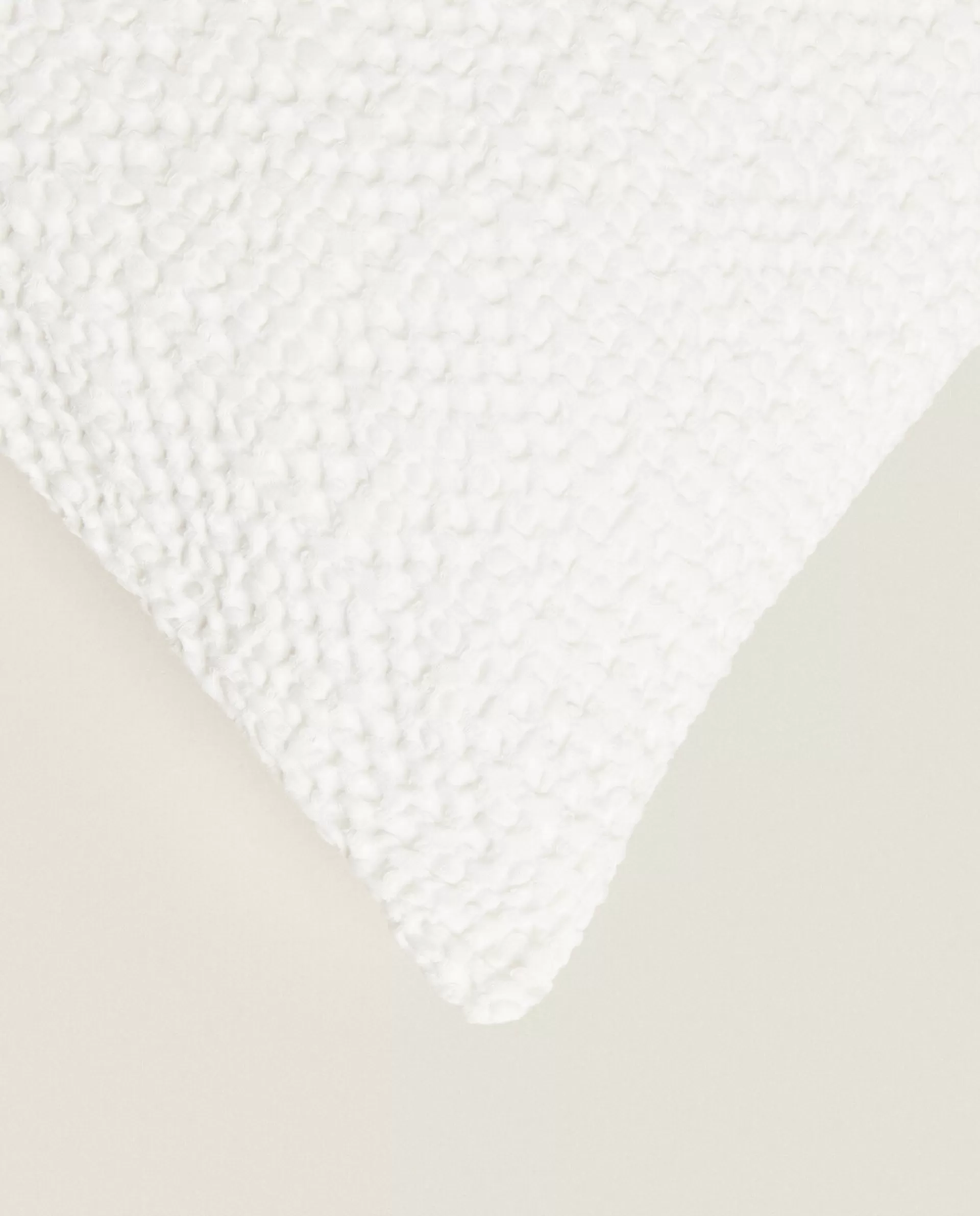 ZARA Home Waffle-Knit Throw Pillow Cover White Outlet
