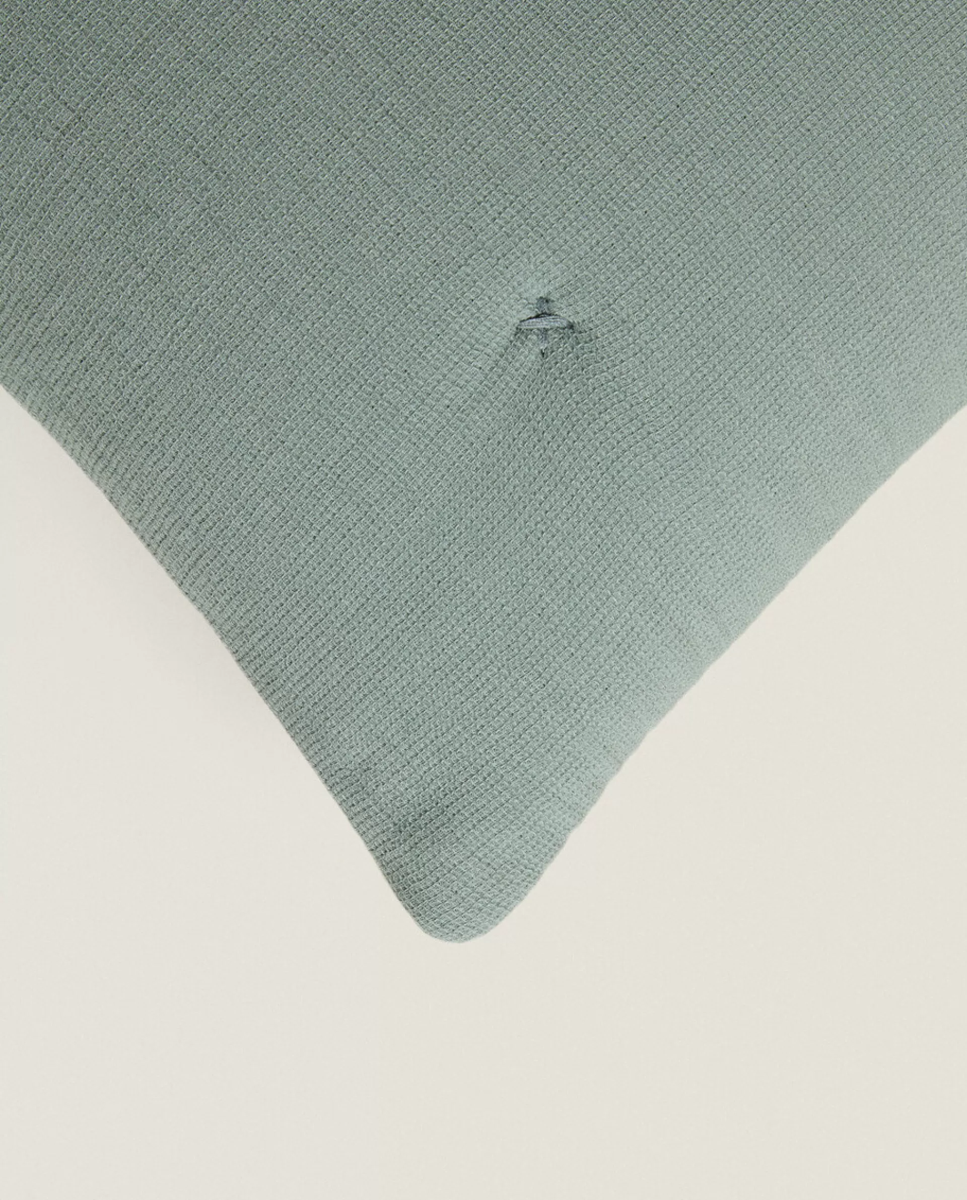 ZARA Home Waffle-Knit Throw Pillow Cover Green Clearance