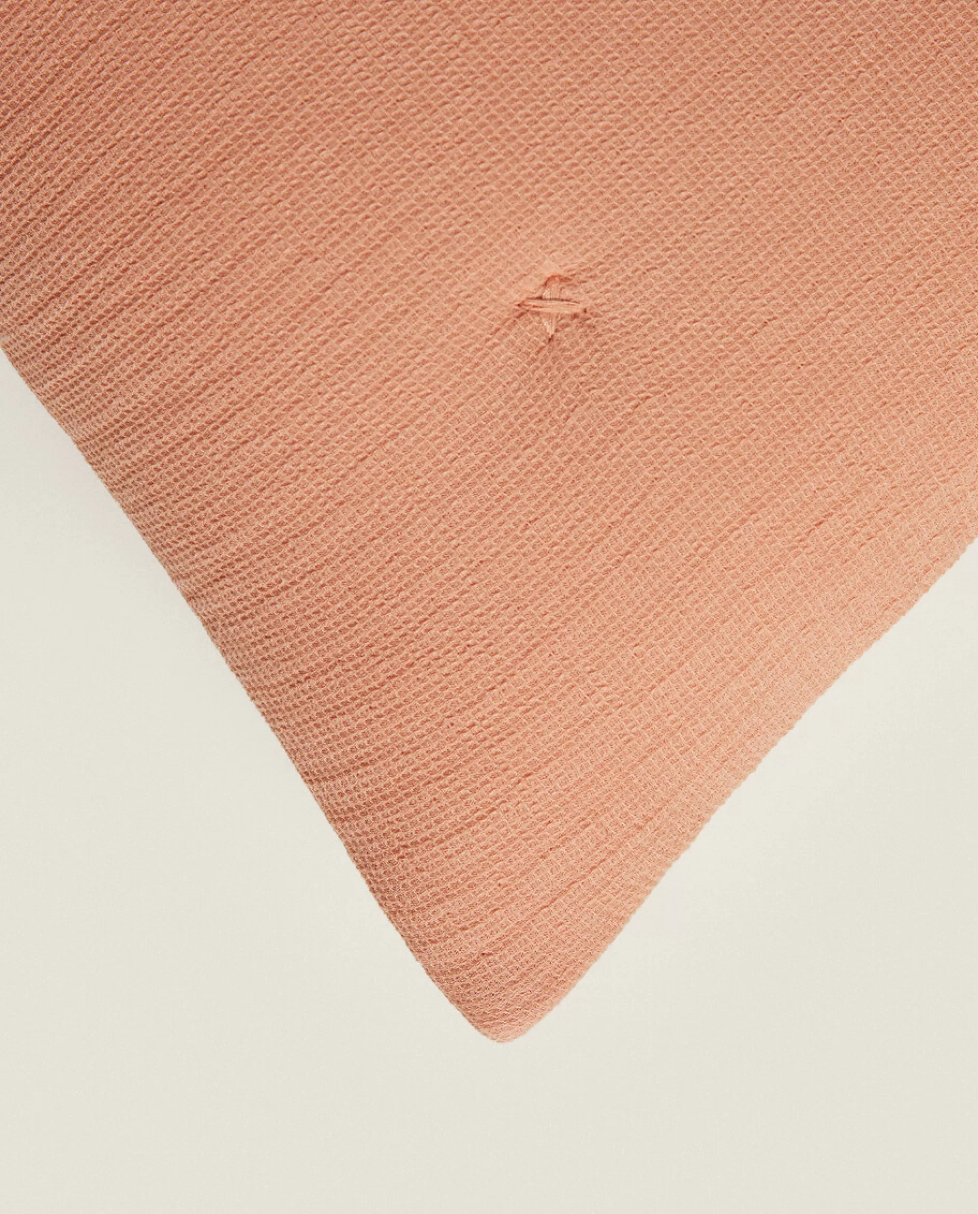 ZARA Home Waffle-Knit Throw Pillow Cover Pink Flash Sale