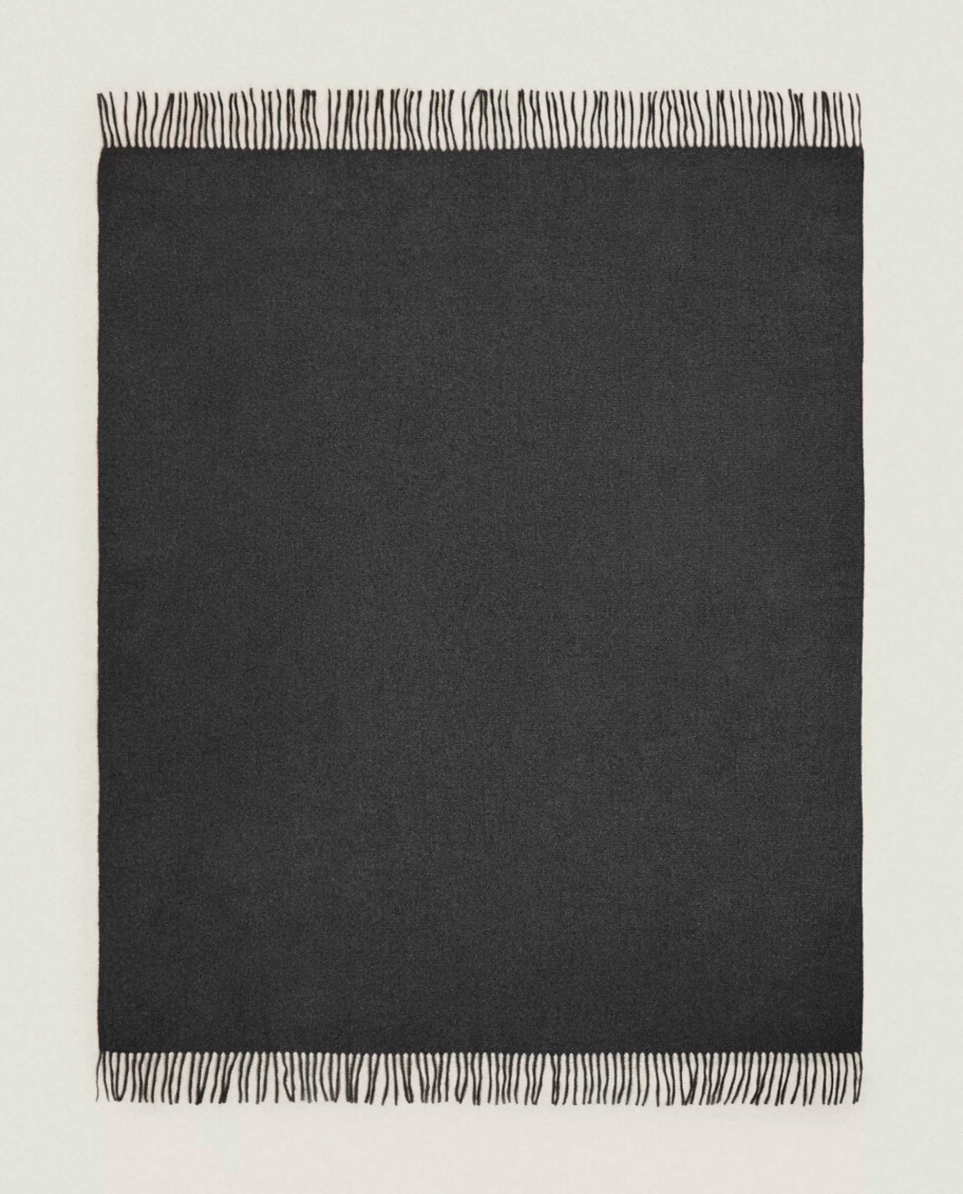 ZARA Home Waffle-Texture Blanket Grey Best Sale