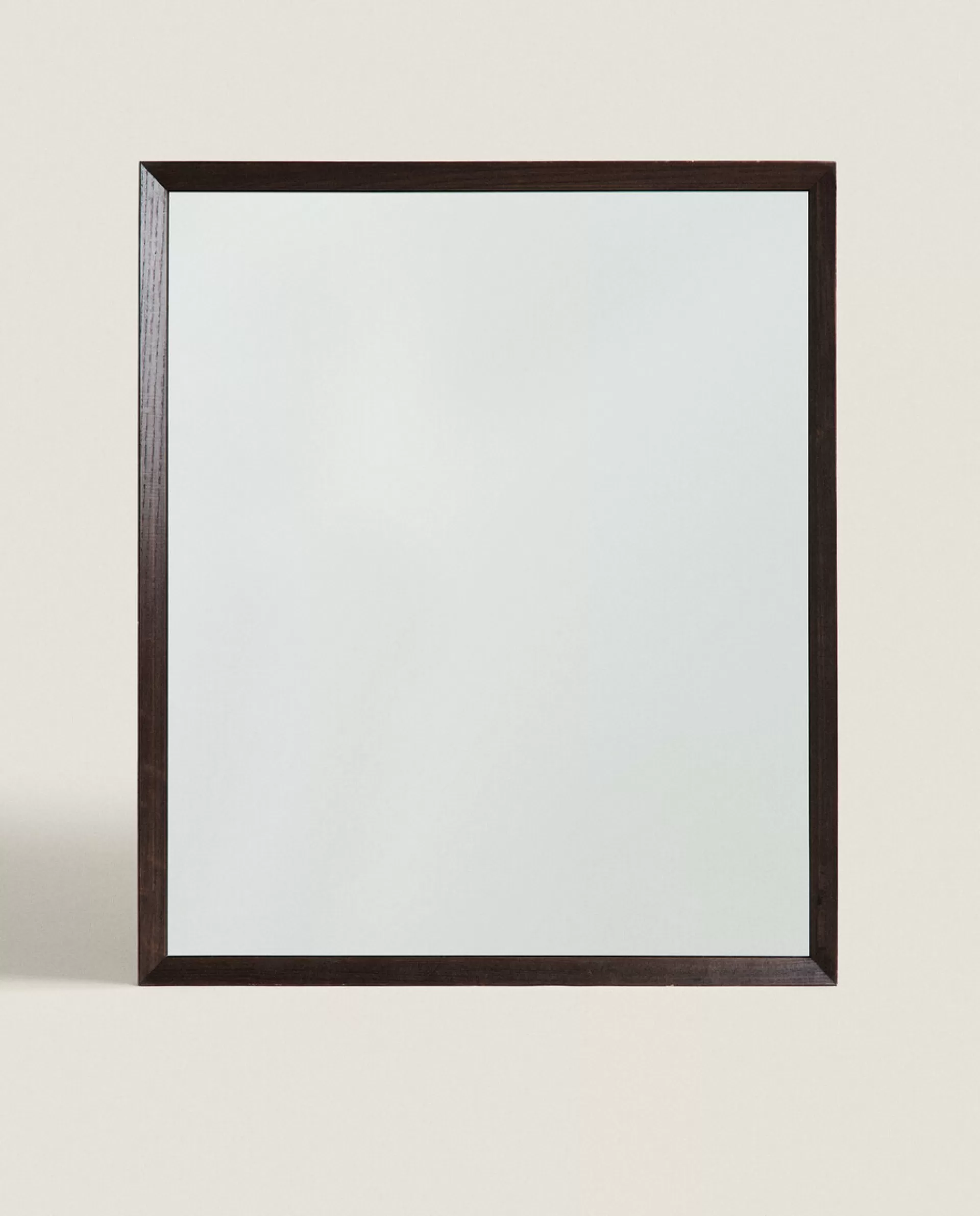 ZARA Home Wall Mirror With Beveled Frame Brown Fashion