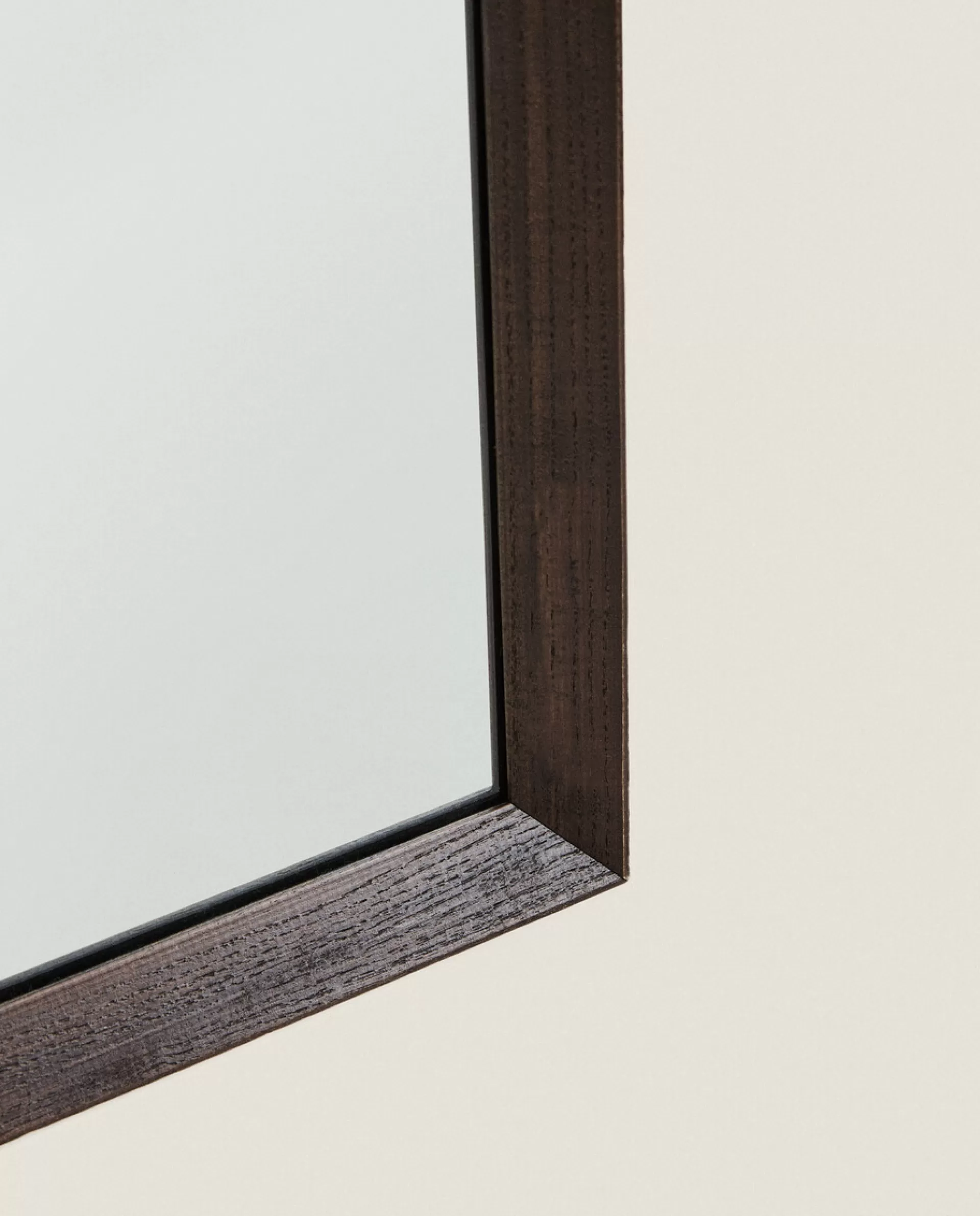 ZARA Home Wall Mirror With Beveled Frame Brown Fashion