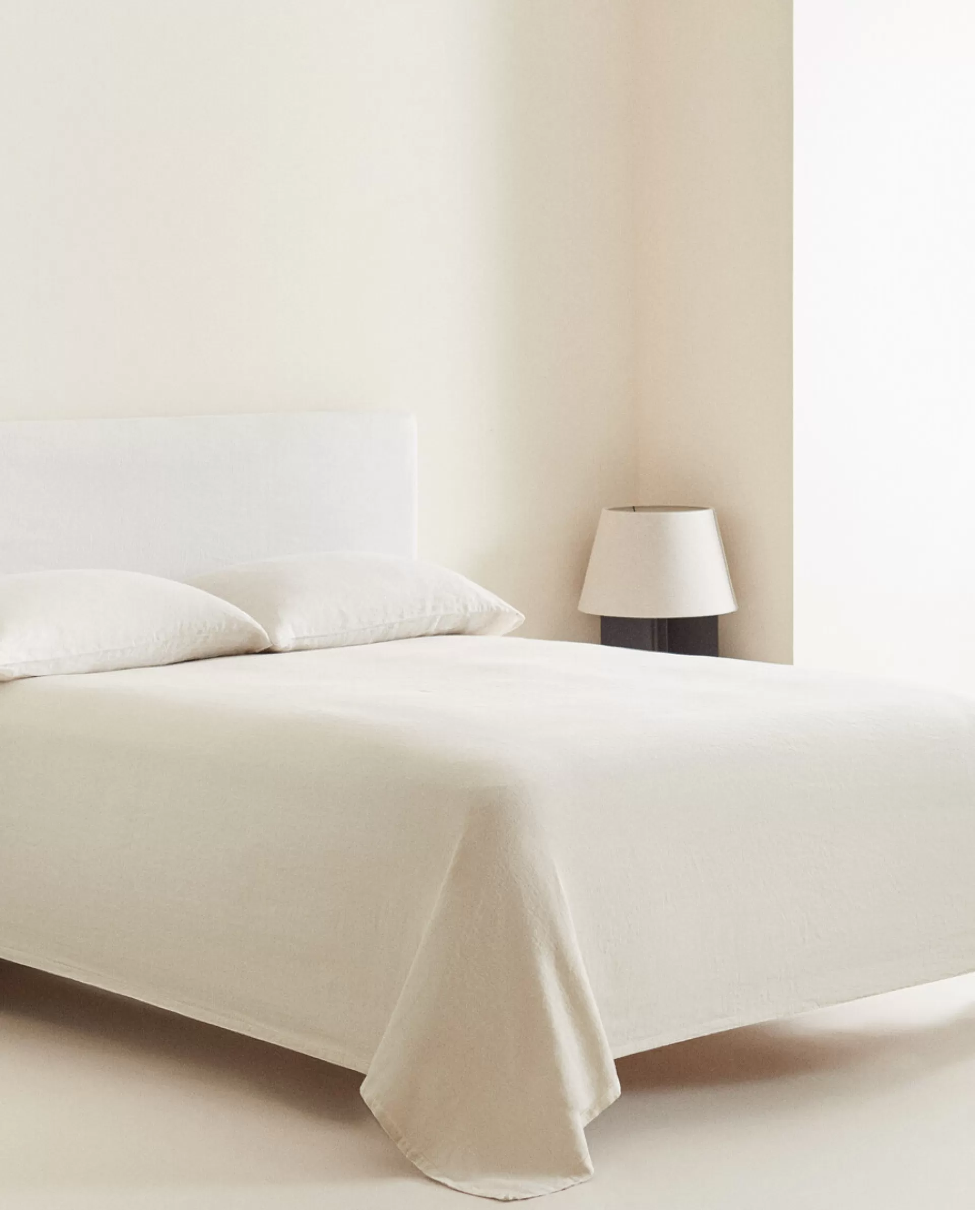 ZARA Home Washed Linen Bedspread (400 Gsm) Sand Discount
