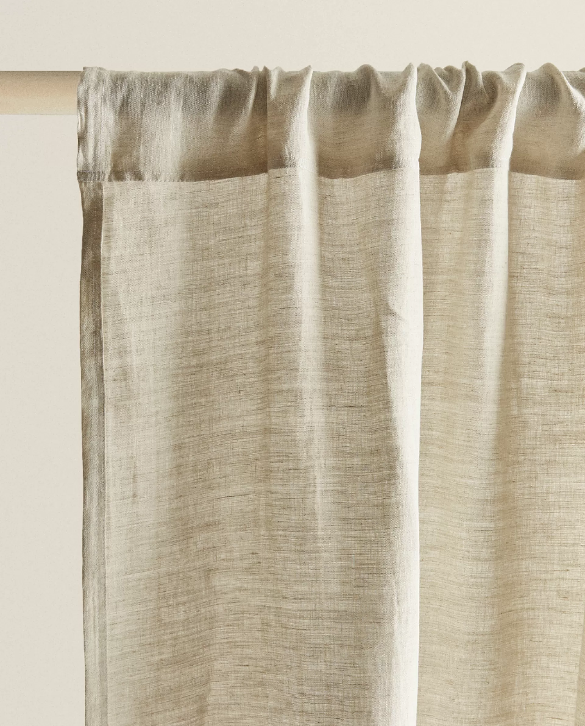 ZARA Home Washed Linen Curtain Natural Colour Clearance