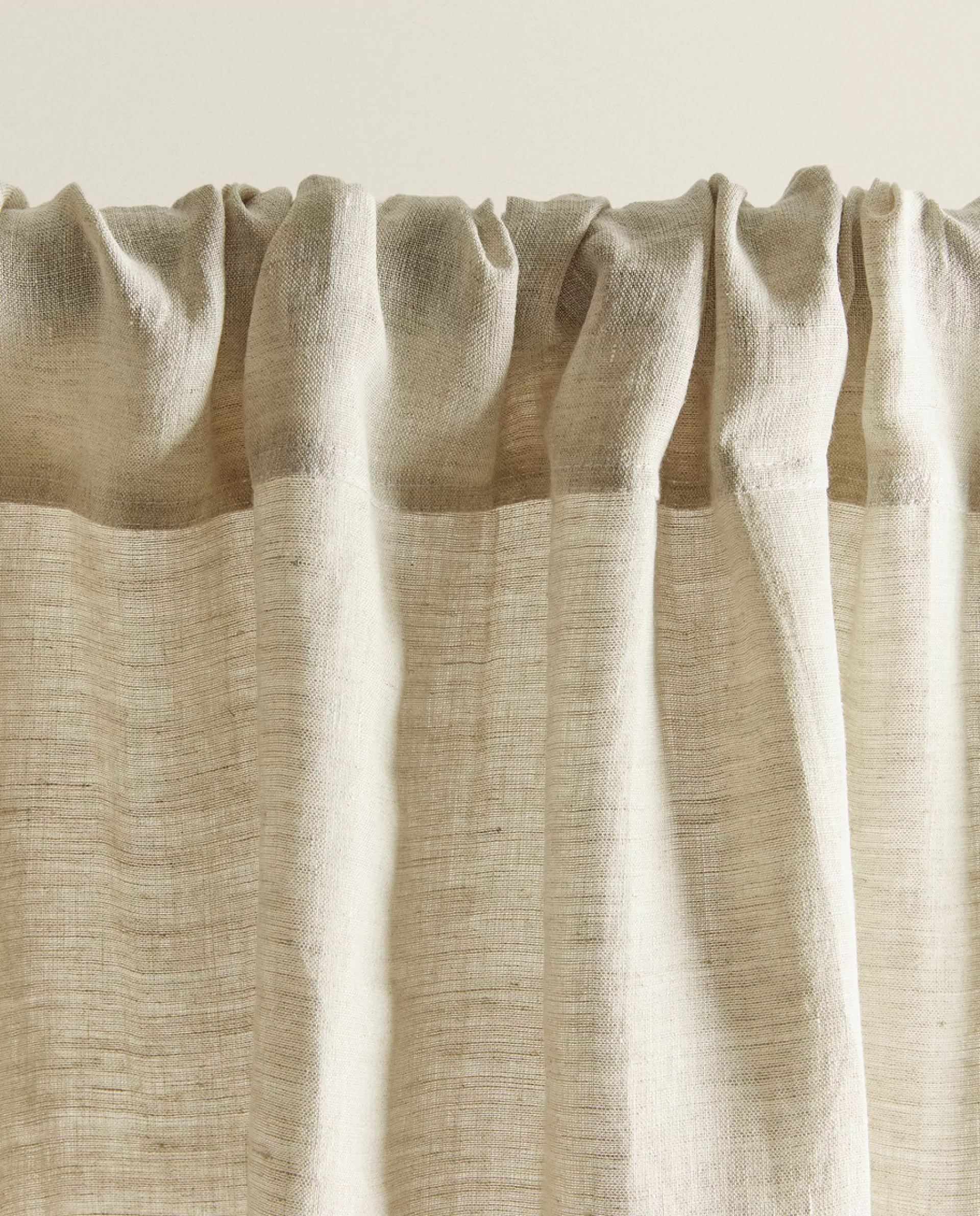 ZARA Home Washed Linen Curtain Natural Colour Clearance