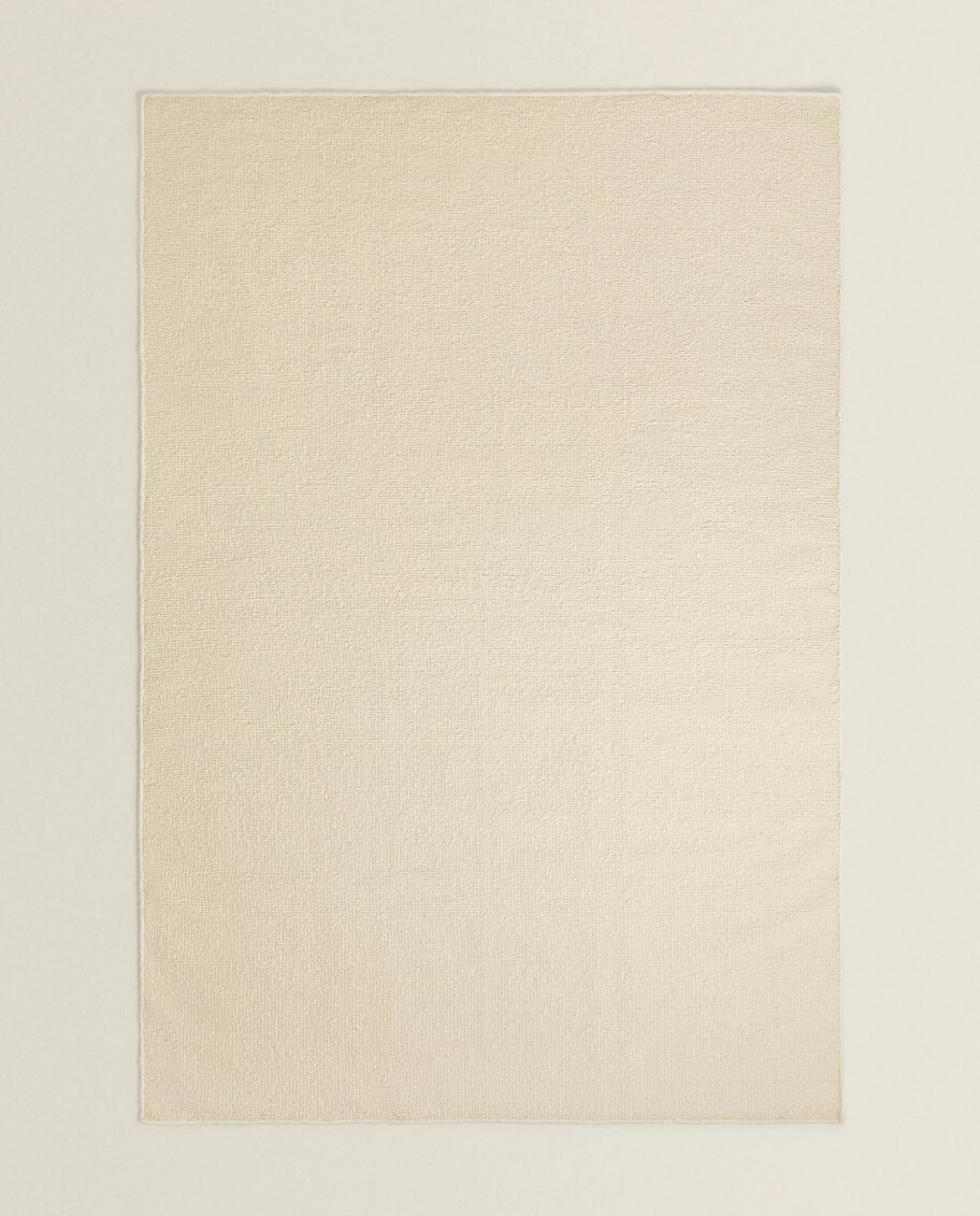ZARA Home Wavy Woolen Rug Oyster White Sale