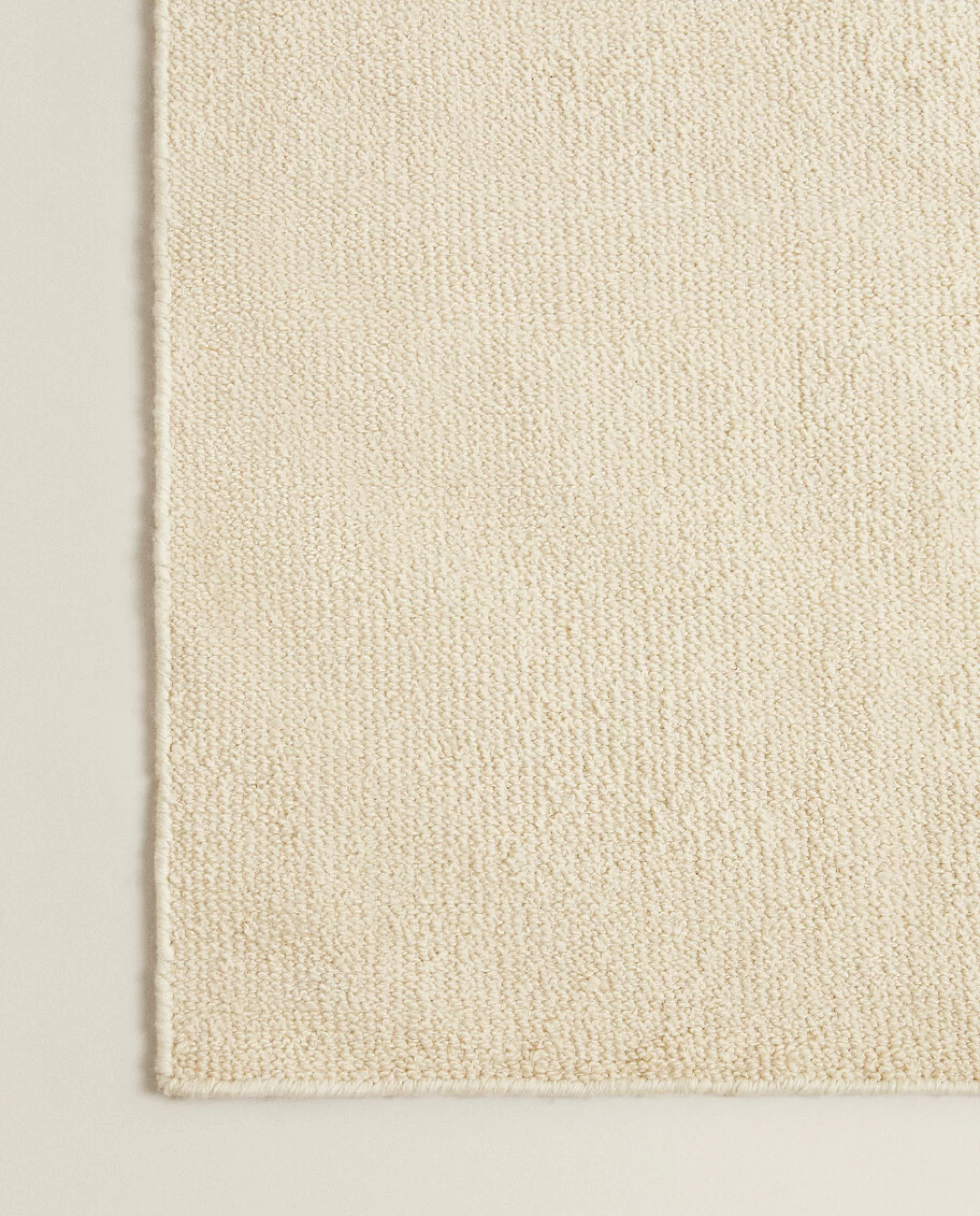 ZARA Home Wavy Woolen Rug Oyster White Sale