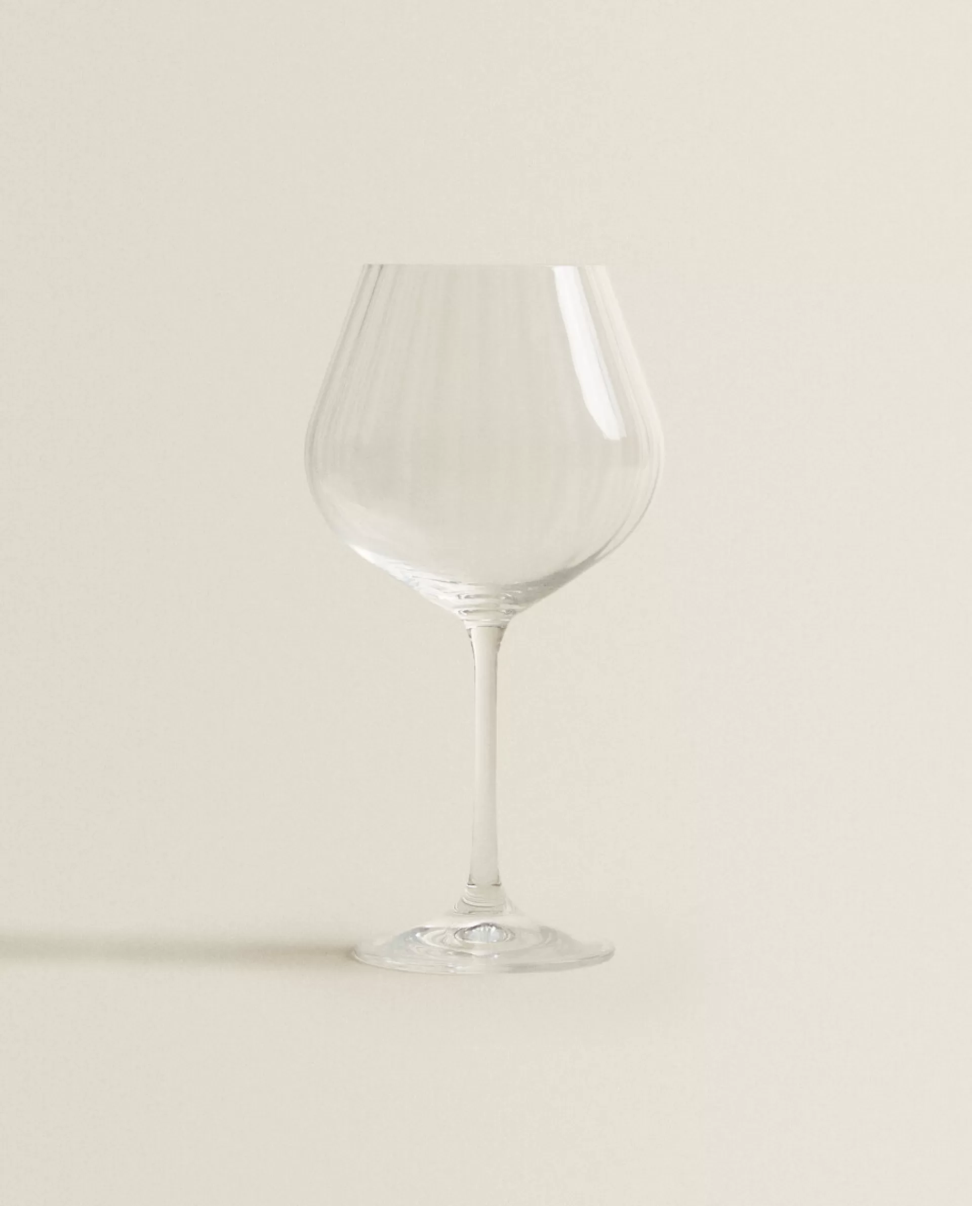 ZARA Home Wavy-Effect Bohemia Crystal Wine Glass Transparent Flash Sale