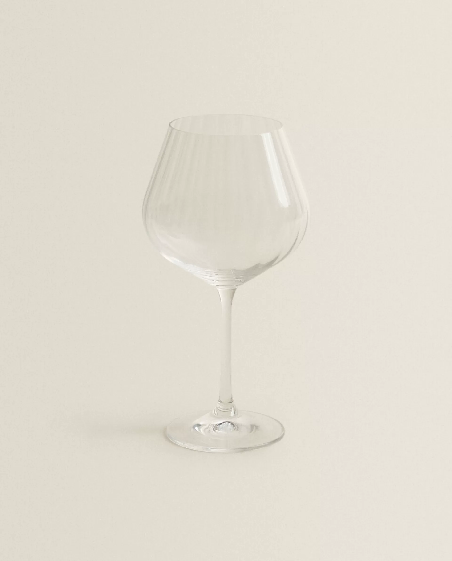 ZARA Home Wavy-Effect Bohemia Crystal Wine Glass Transparent Flash Sale