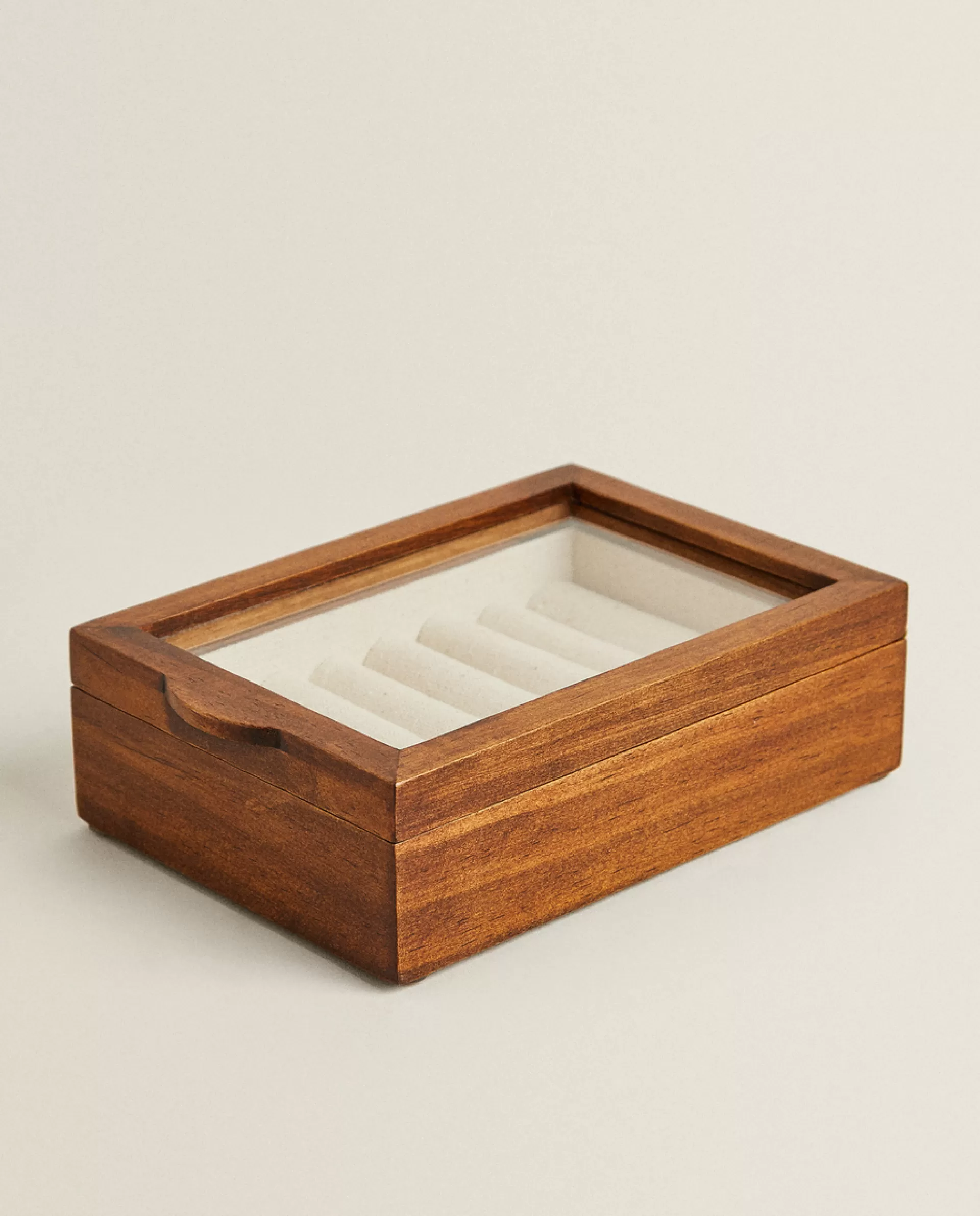 ZARA Home Wood And Linen Jewelry Box Brown Shop