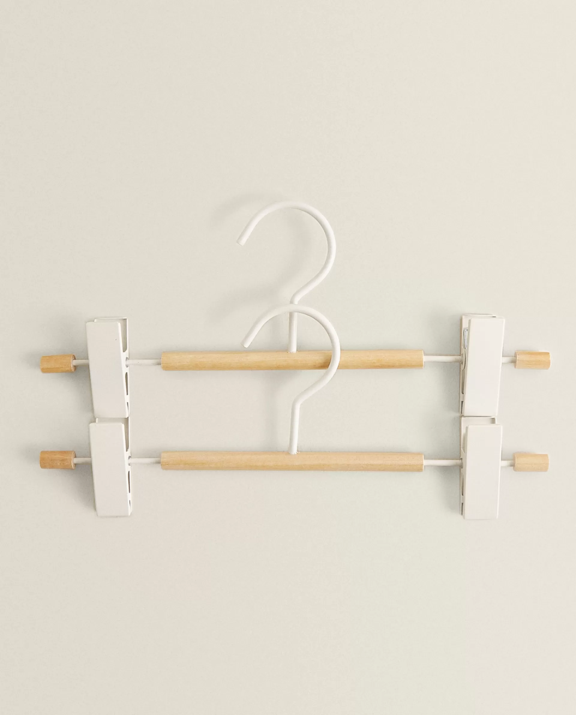 ZARA Home Wood And Metal Skirt Hanger (Set Of 2) White Best
