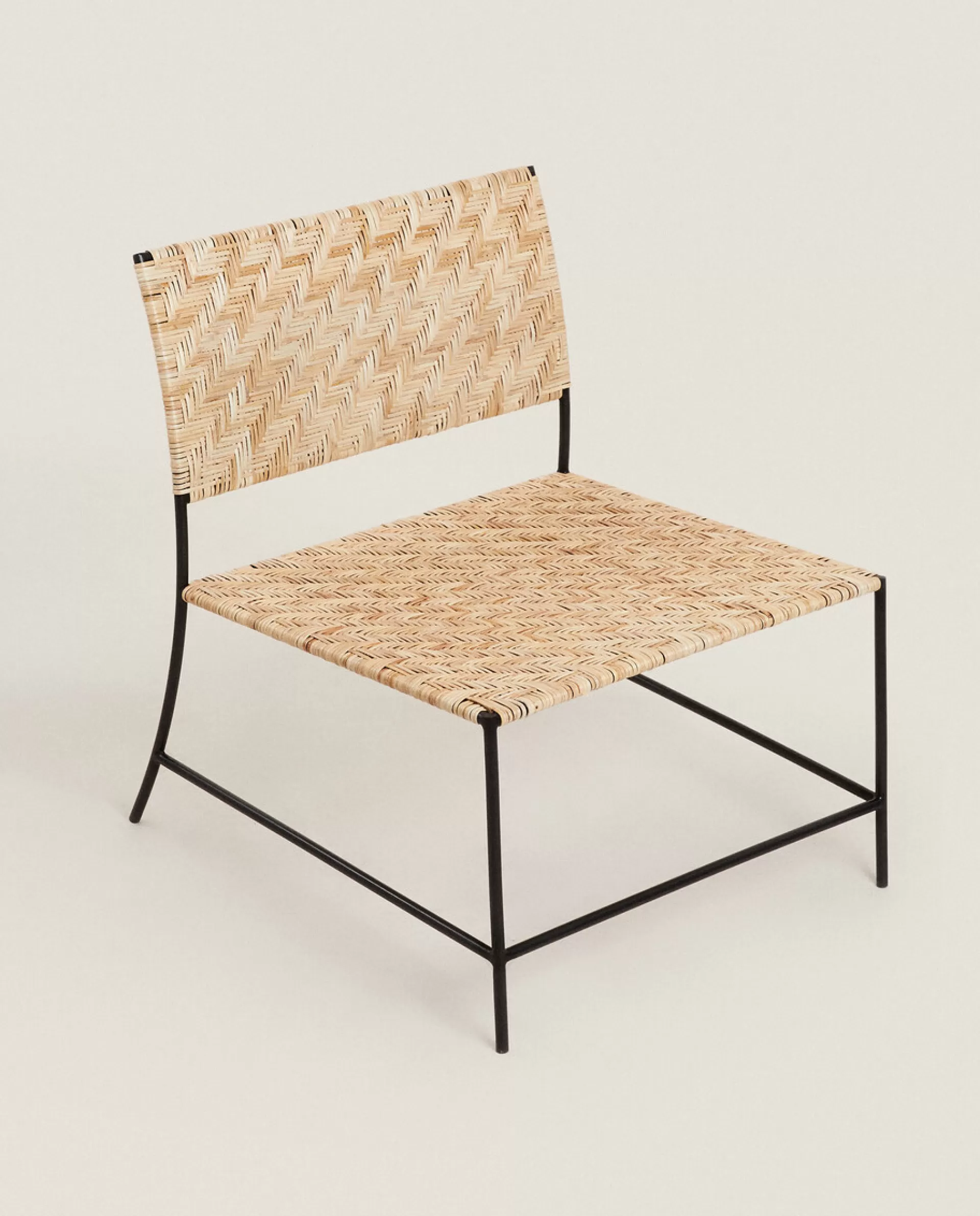 ZARA Home Woven Rattan Metal Chair 4-085 Hot